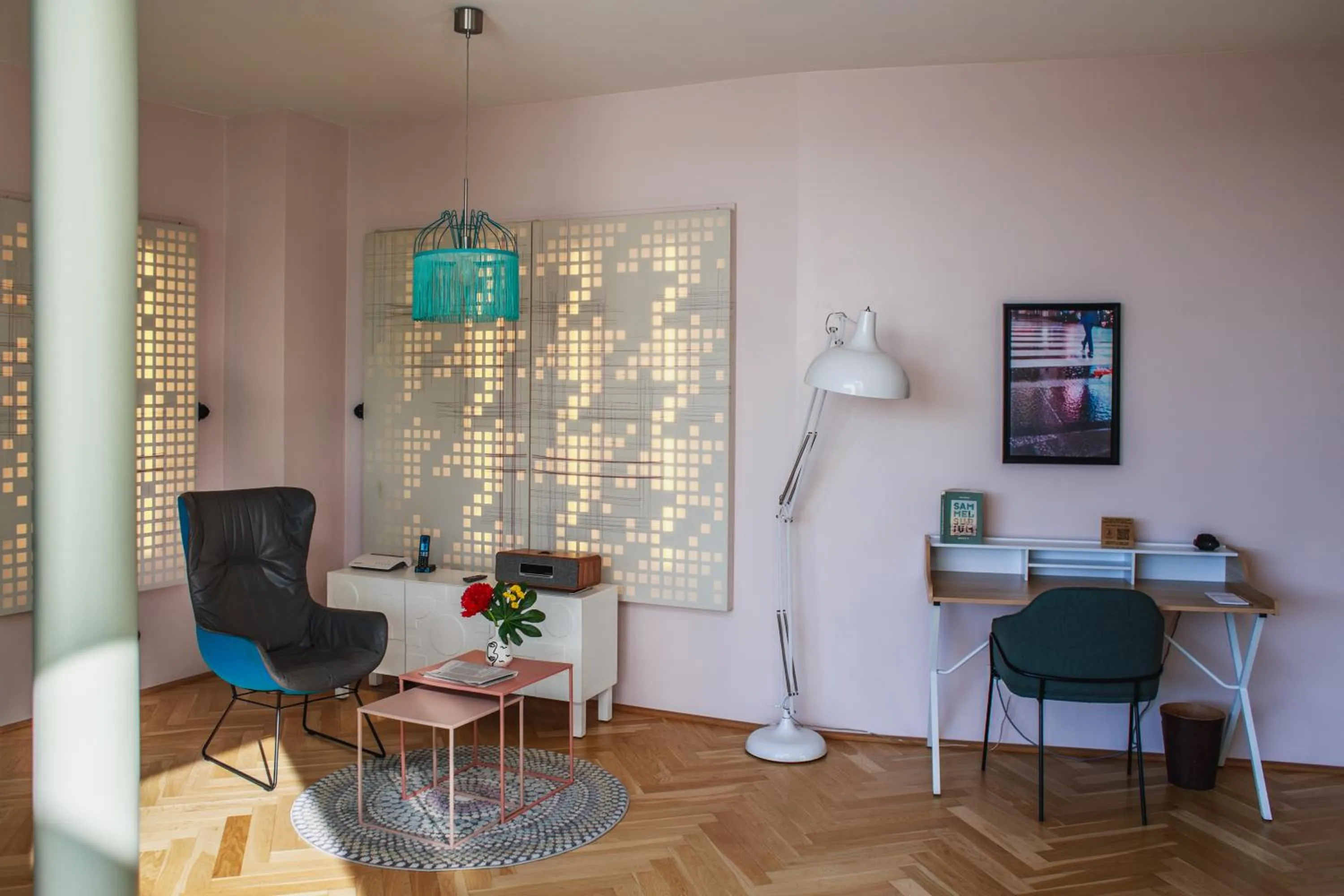 Living room in The Circus Apartments