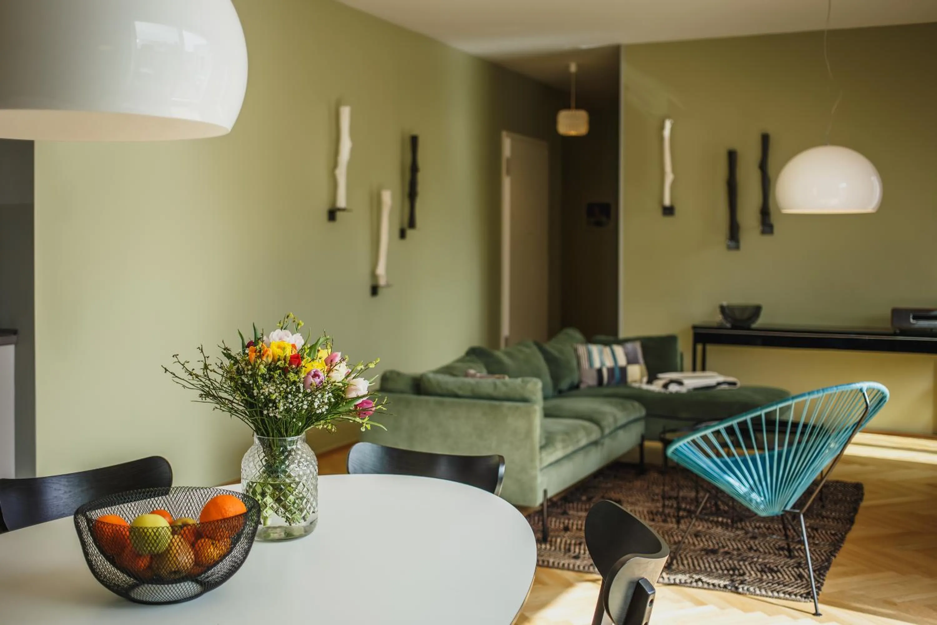 Living room in The Circus Apartments