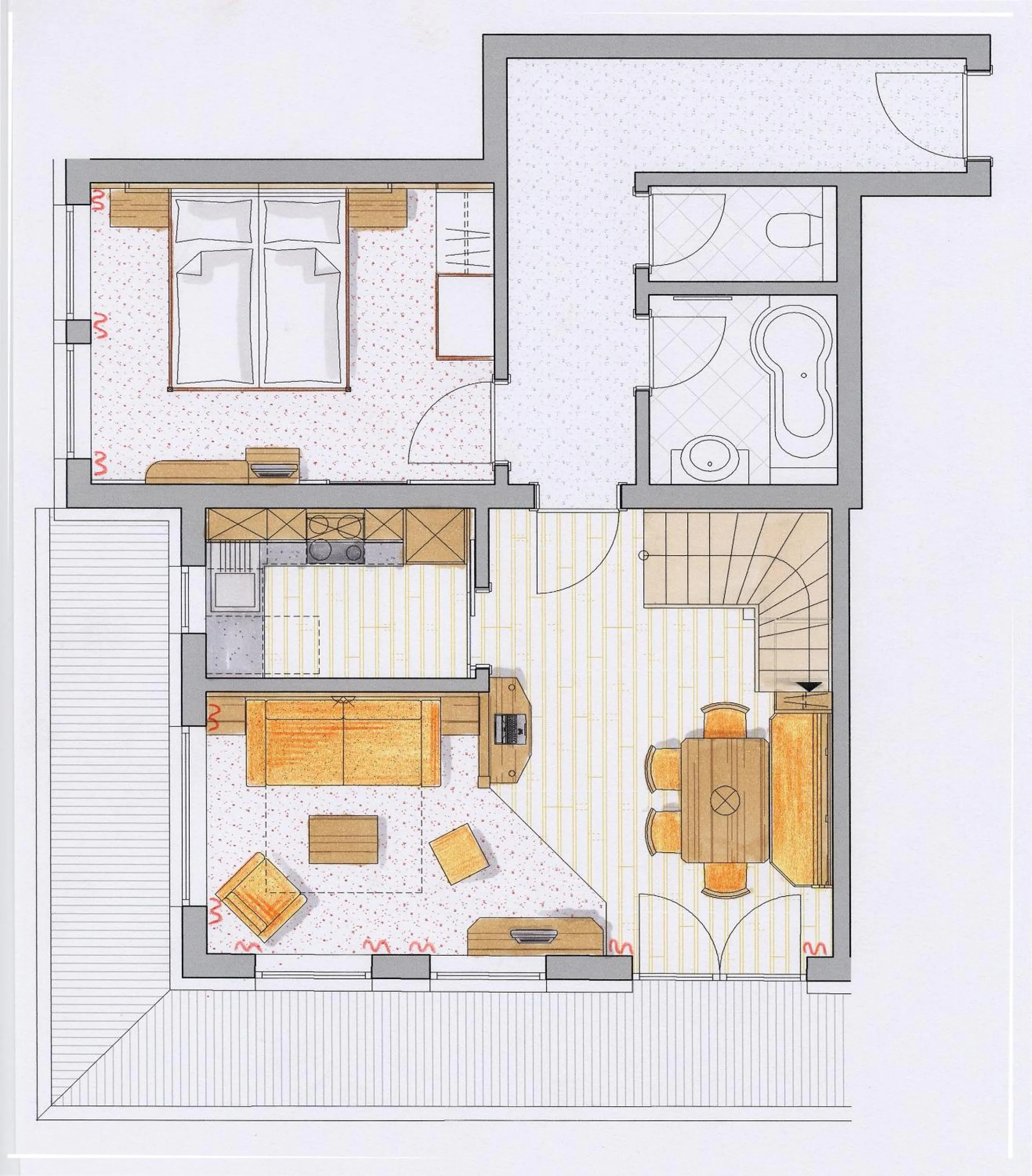 Floor plan in Rimlhof by A CASA