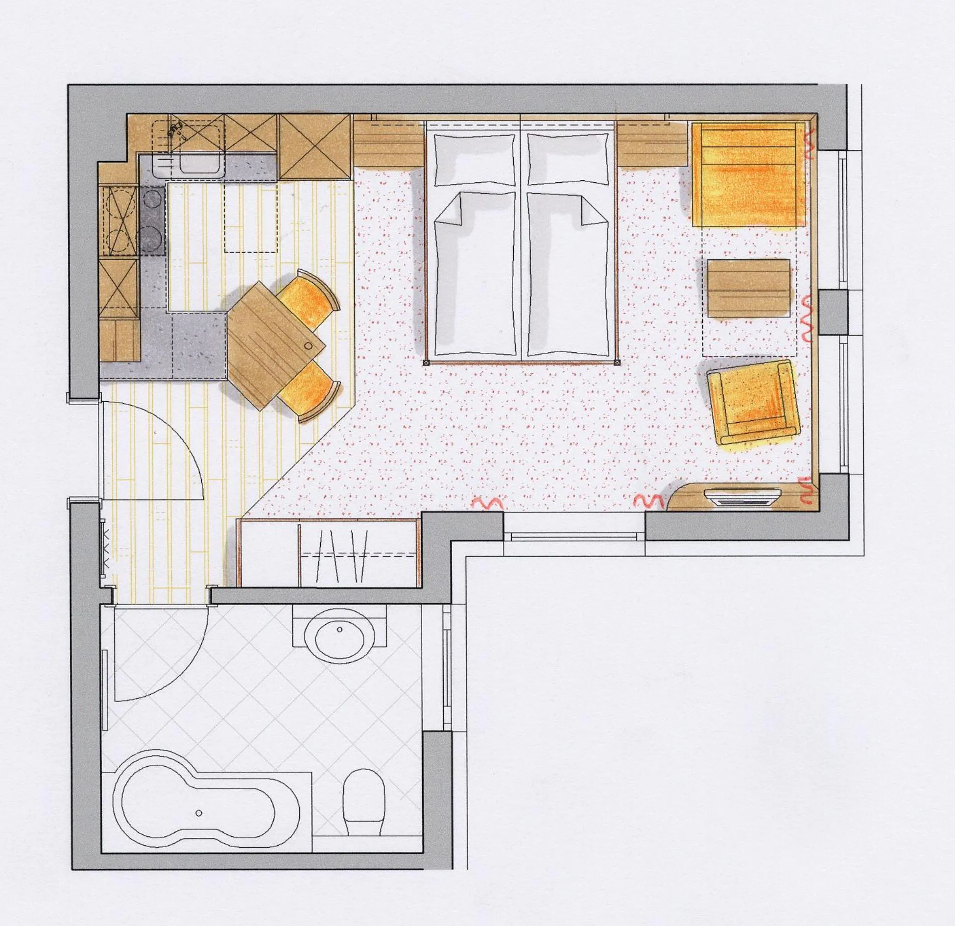 Floor plan in Rimlhof by A CASA