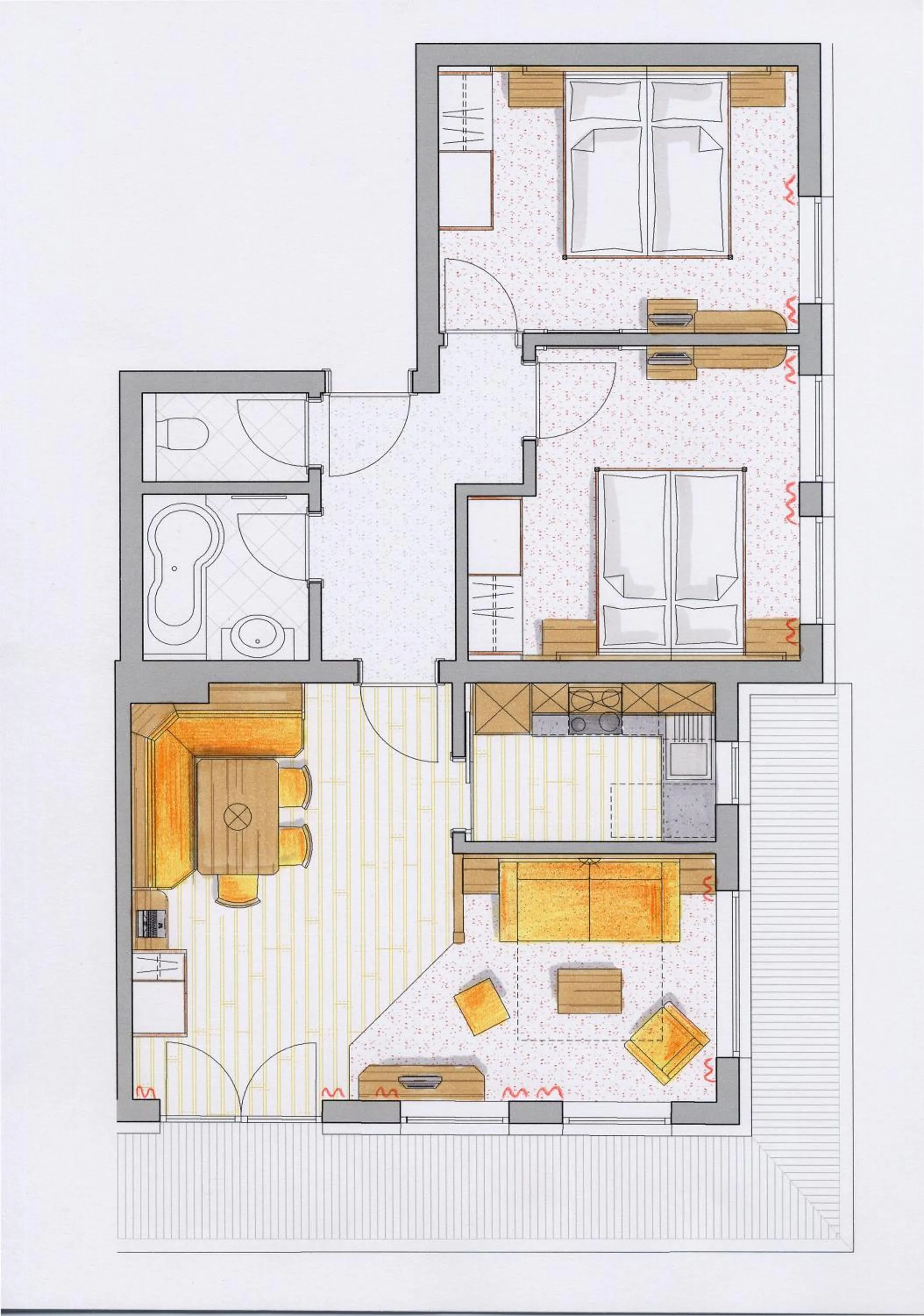 Floor plan in Rimlhof by A CASA