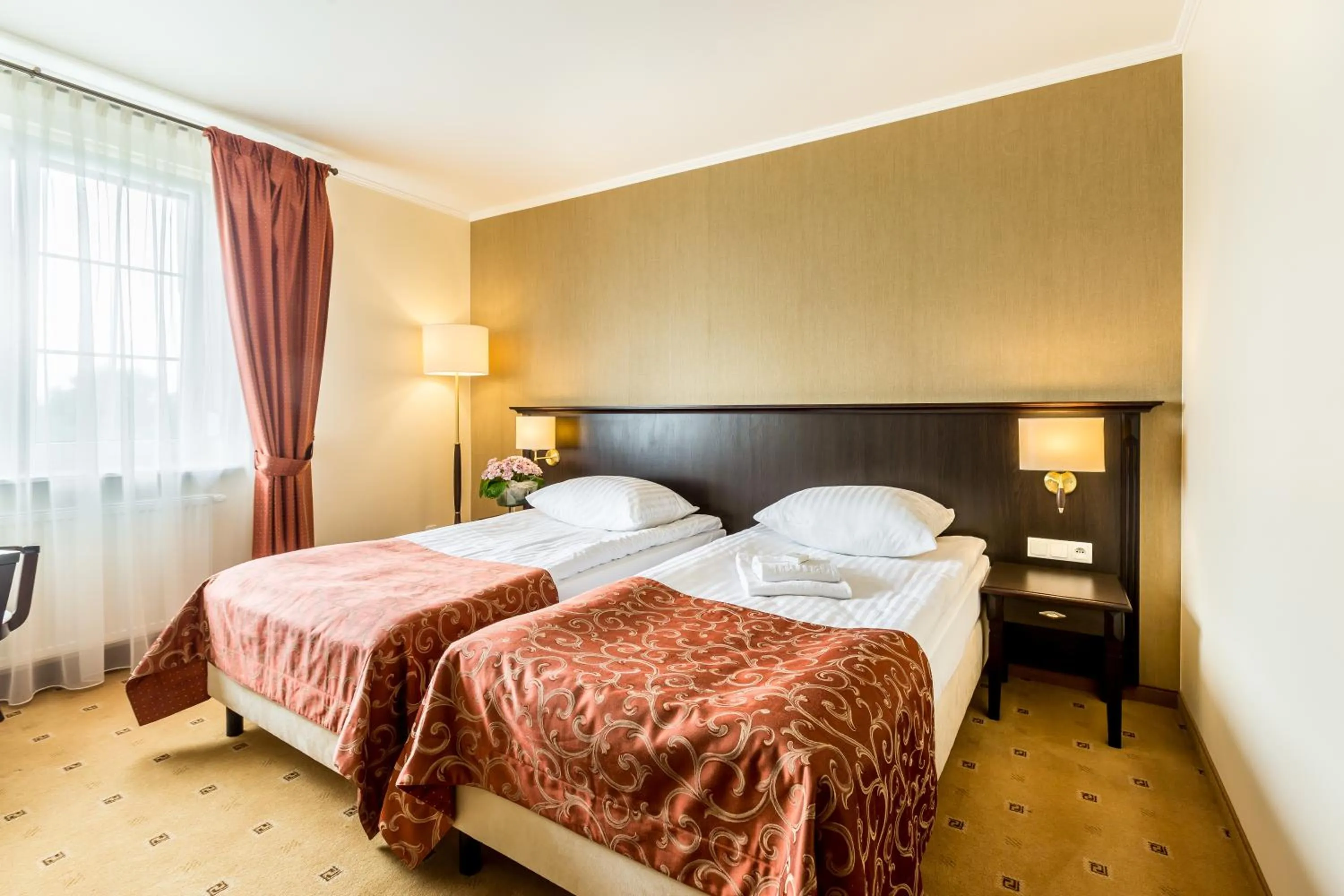 Bed in Hotel Krzyski