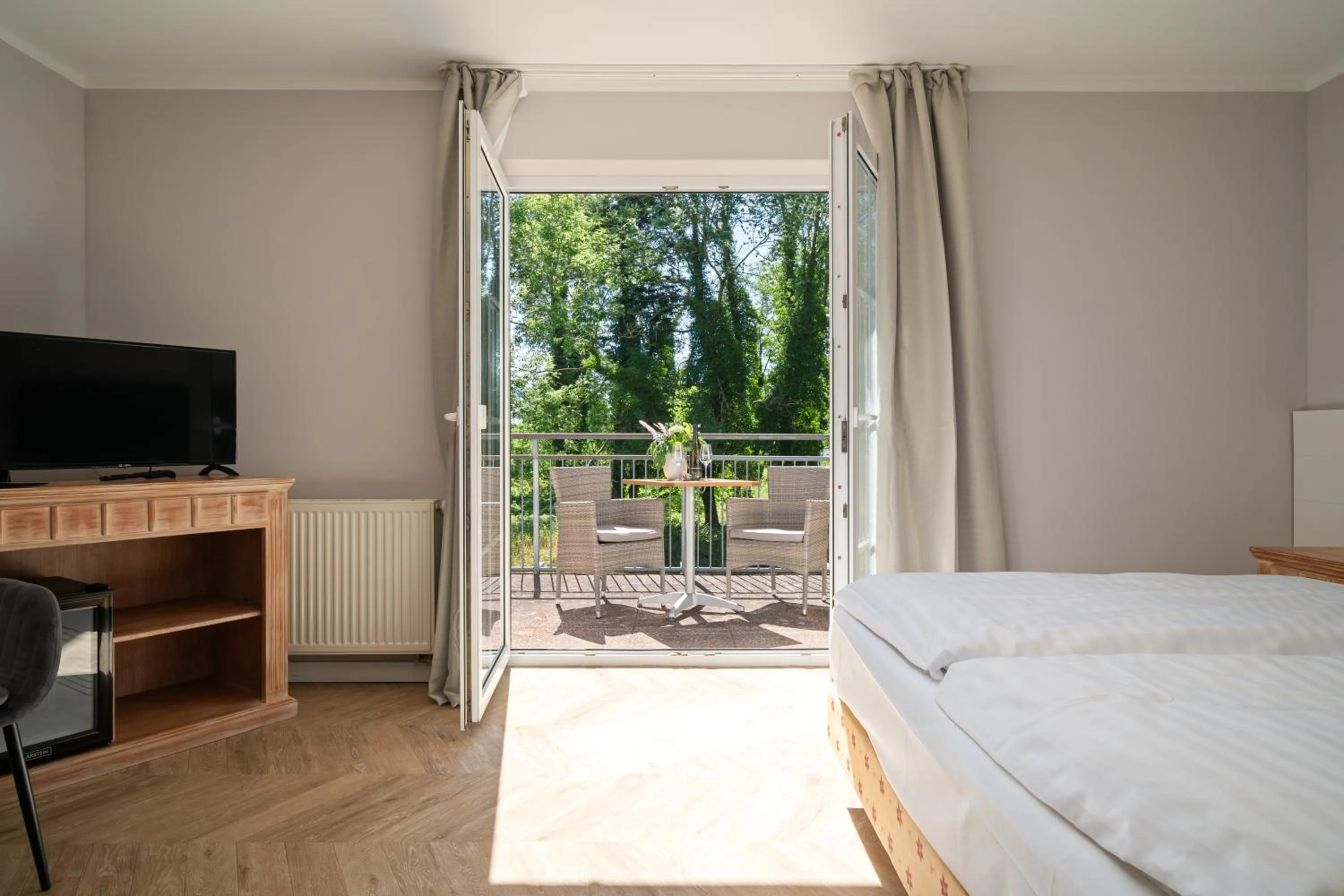 View (from property/room), Bed in Hotel Müritz-Park