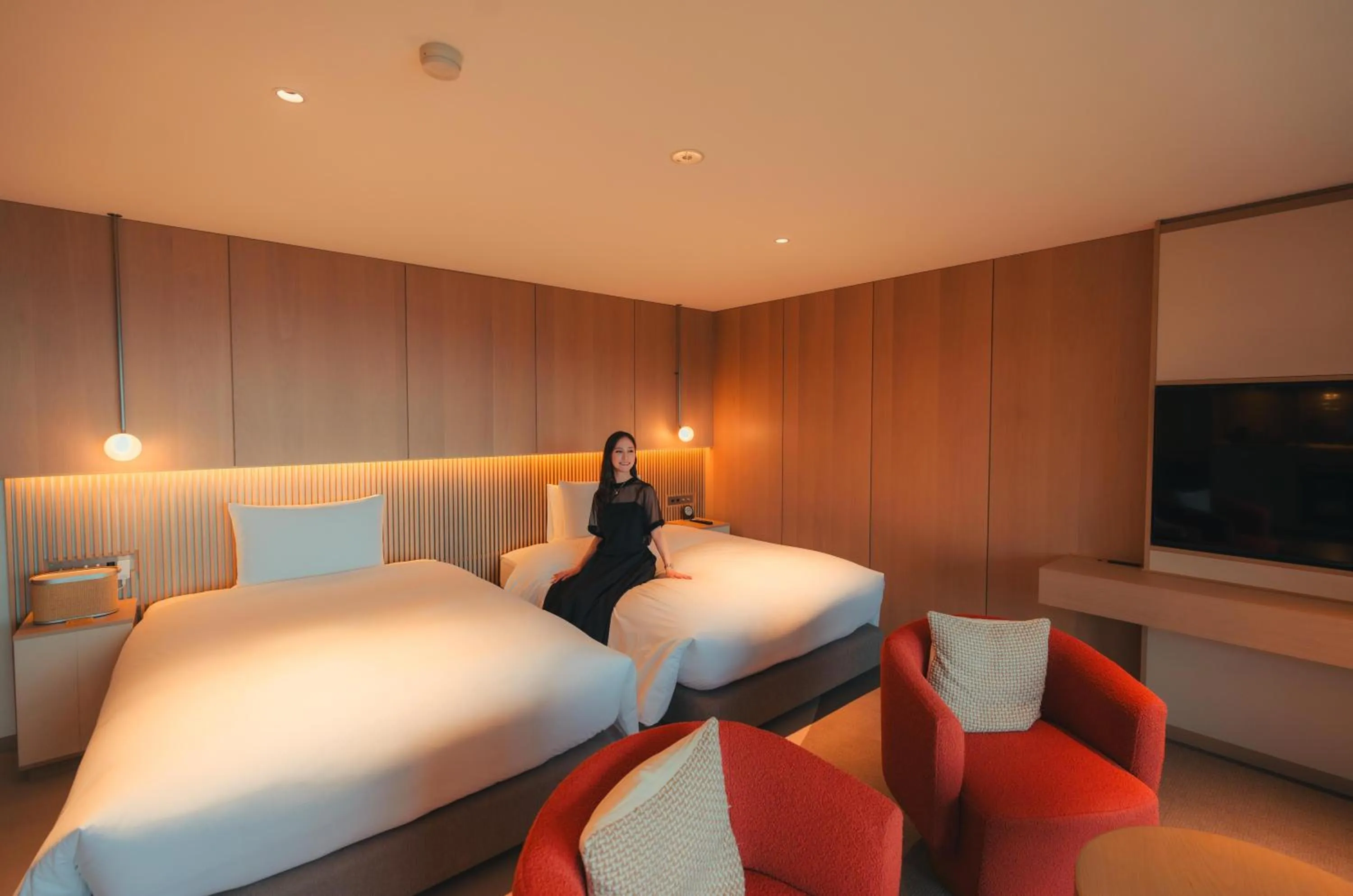 People, Bed in Hotel Grand Bach Atami Crescendo
