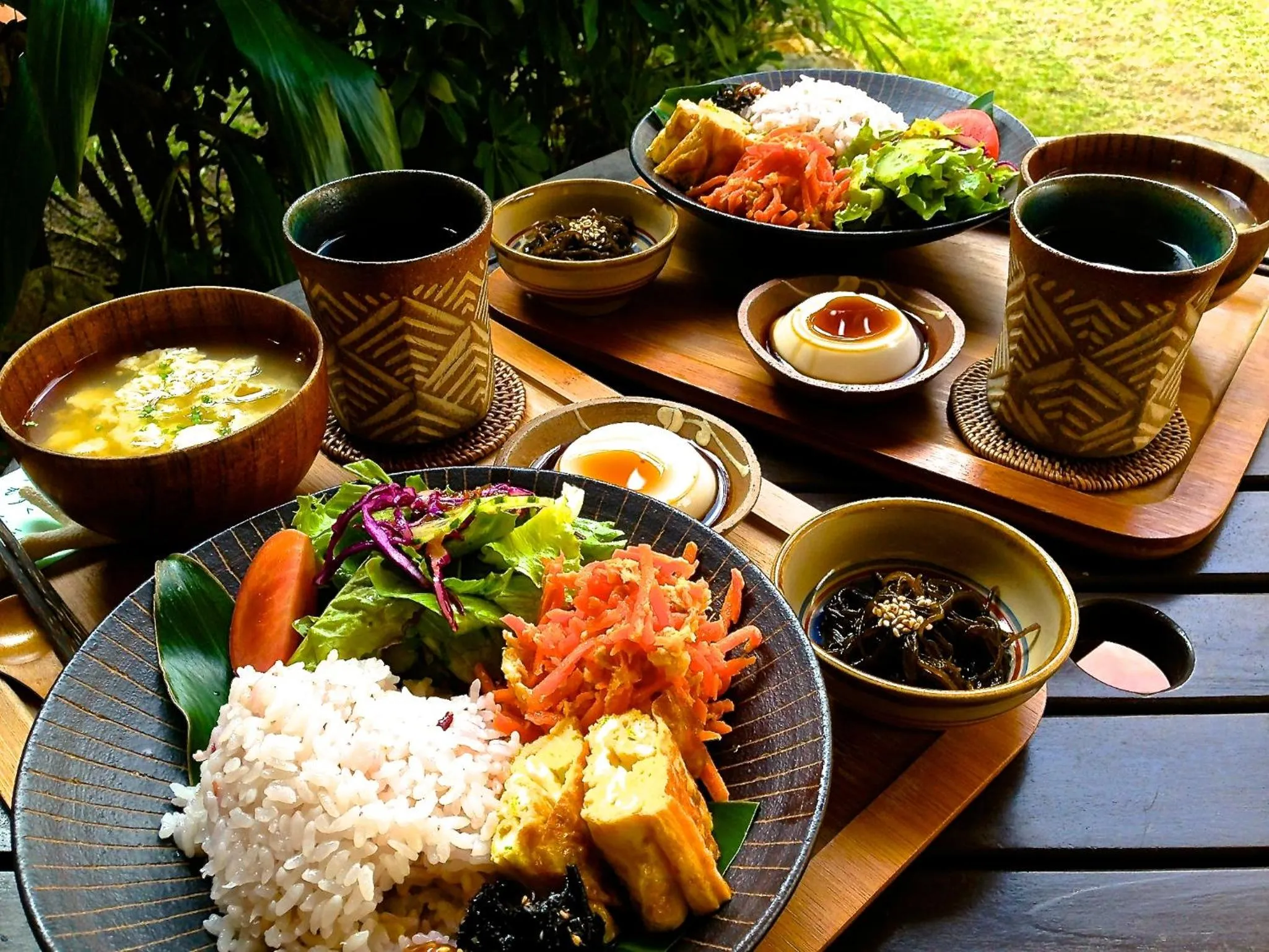 Asian breakfast in Akachichi Guesthouse