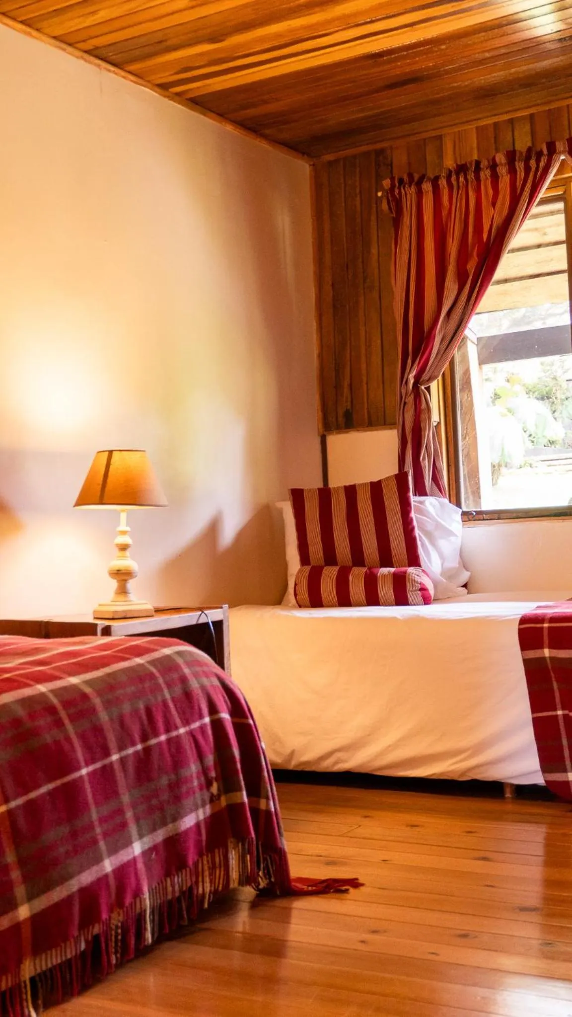 Bed in Poas Volcano Lodge