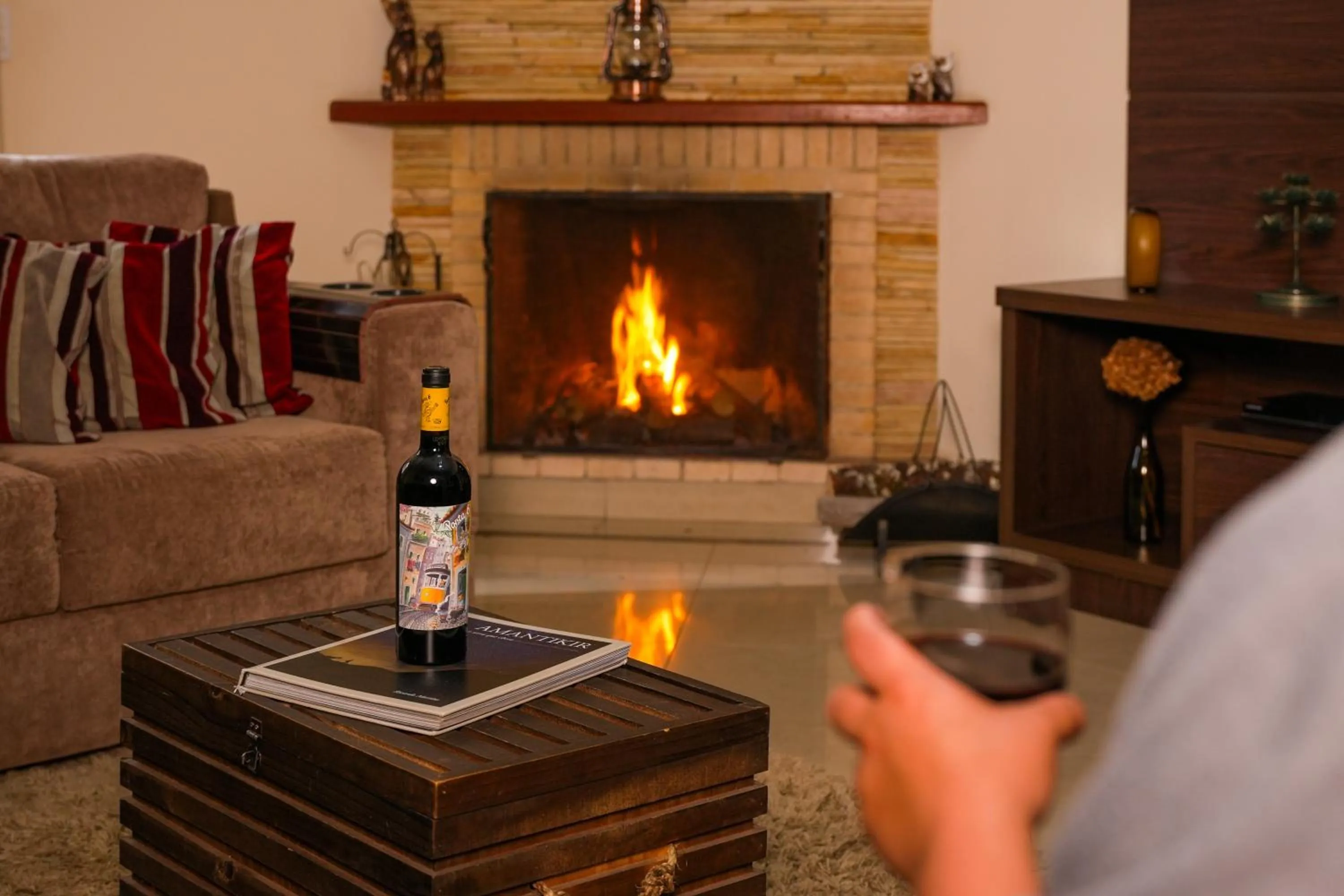 fireplace in Pousada Serra do Jordão by Concavus