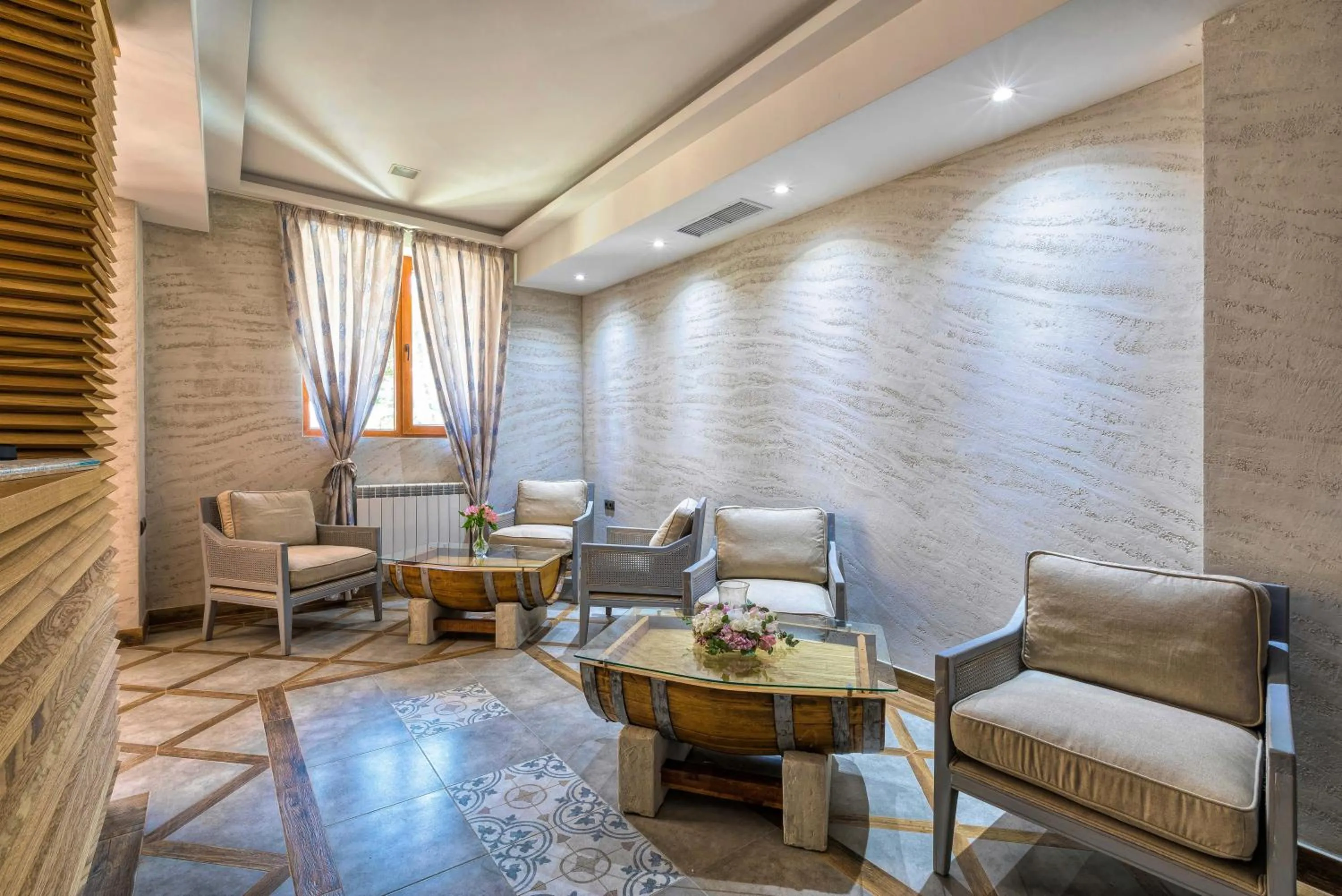 Seating area in Villa Sintica