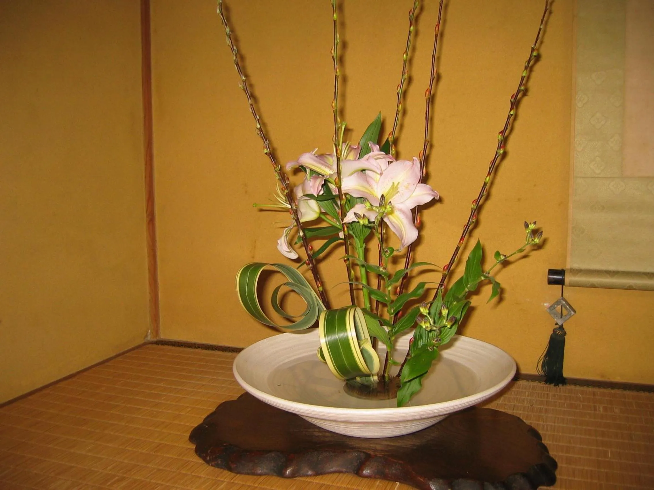 Decorative detail in Noren Yado Meigetsu