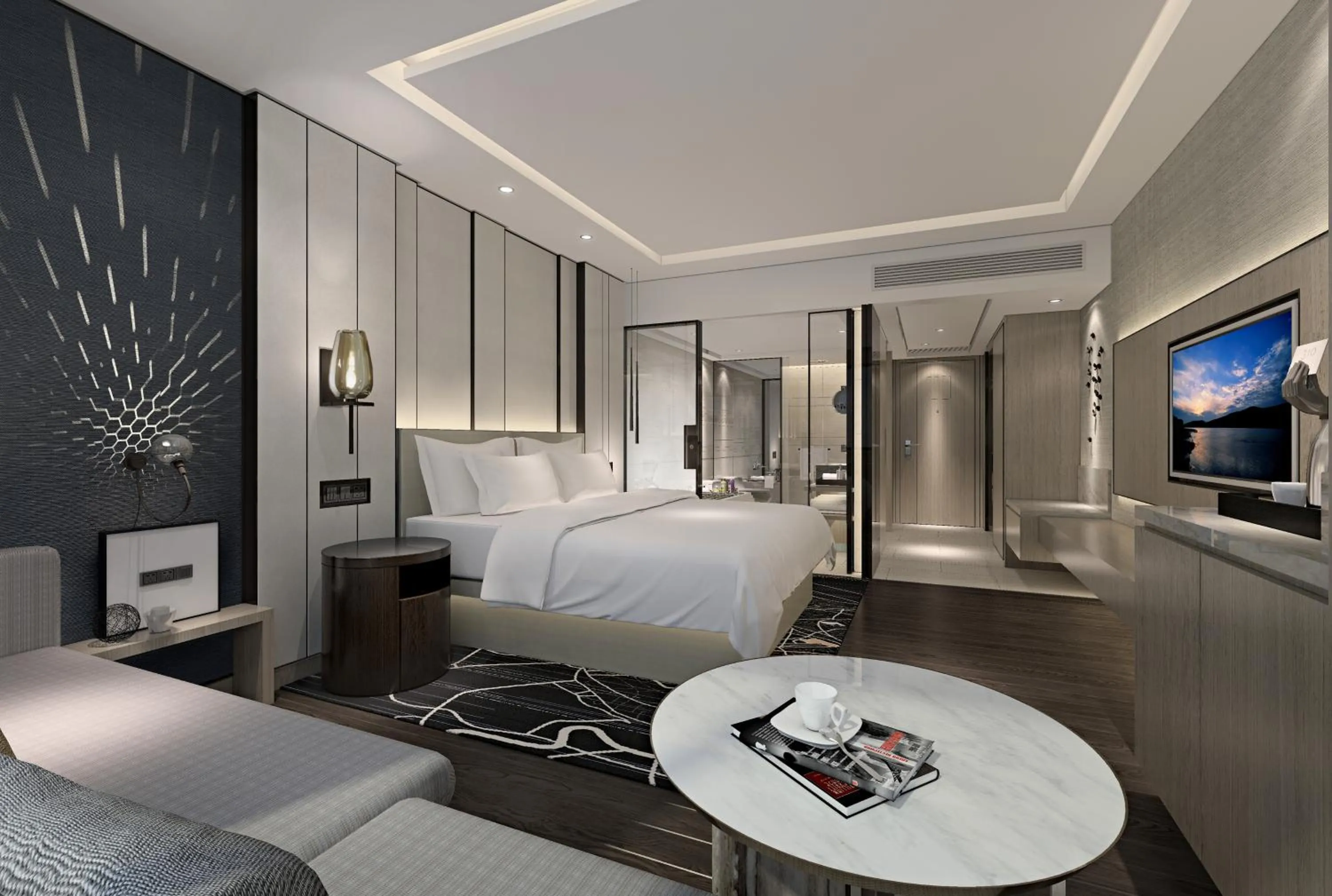 Photo of the whole room, Bed in Renaissance Shenzhen Luohu Hotel