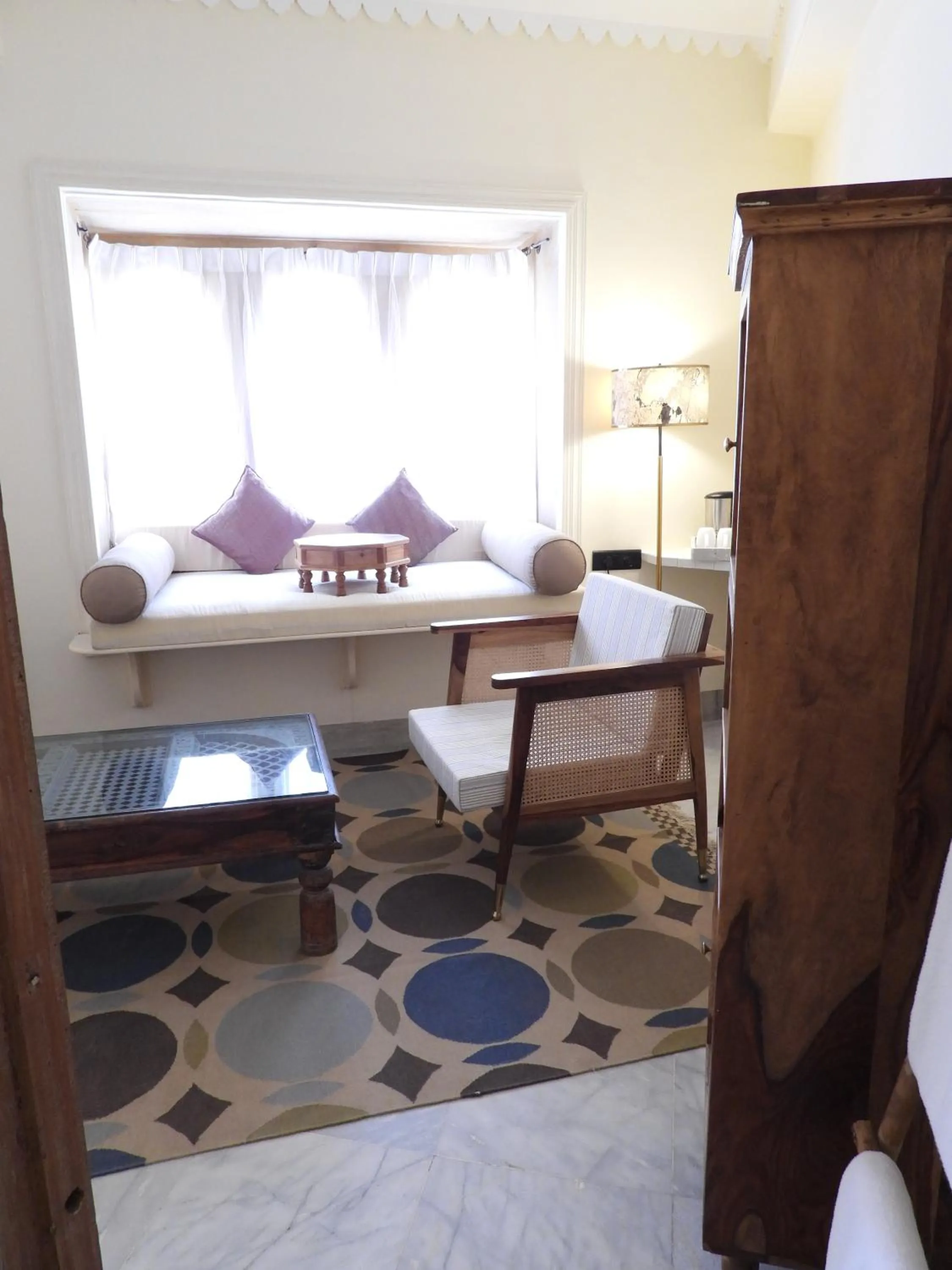 Living room, Bed in The Stepwell Hotel