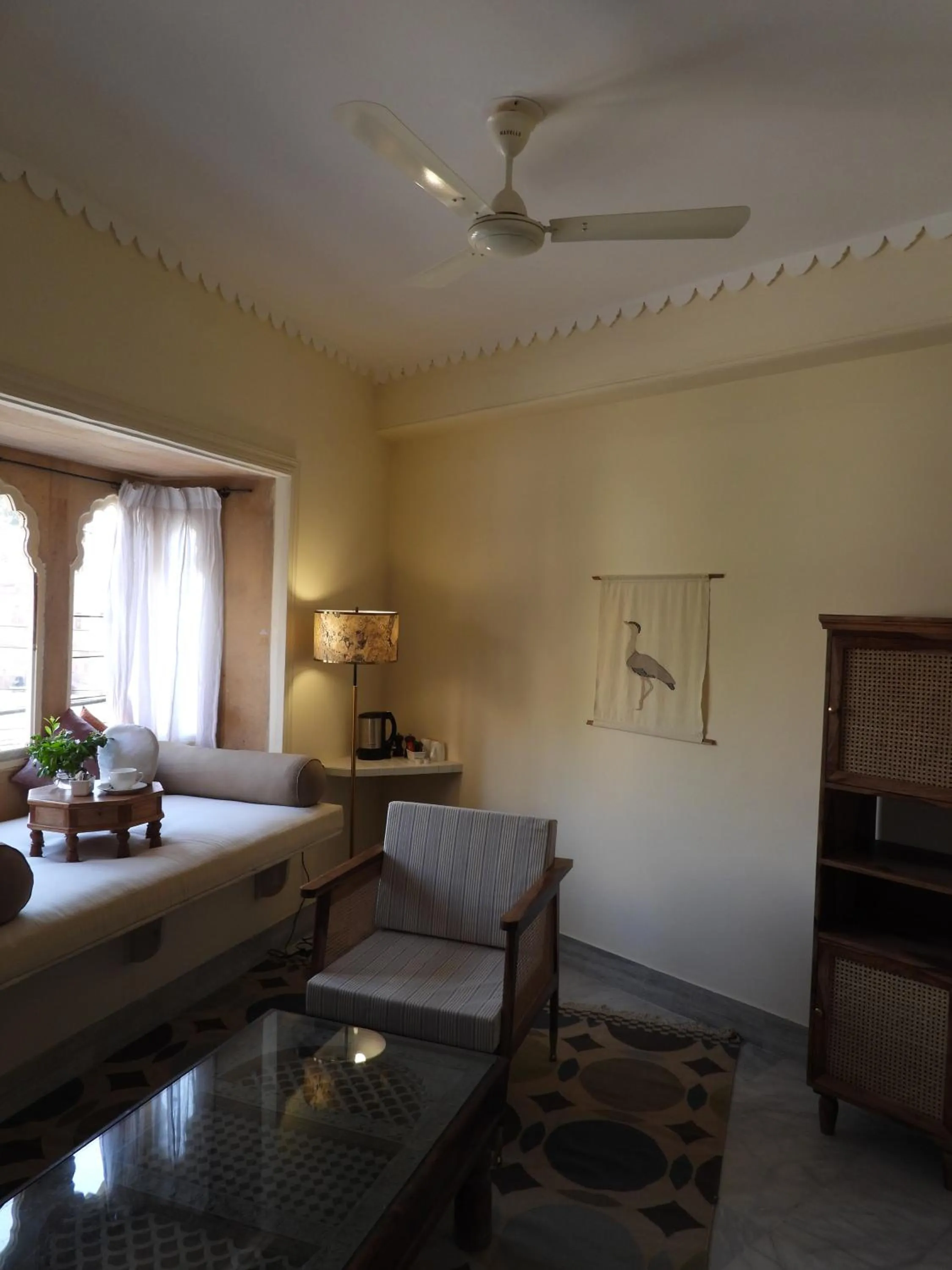 Seating area, Bed in The Stepwell Hotel