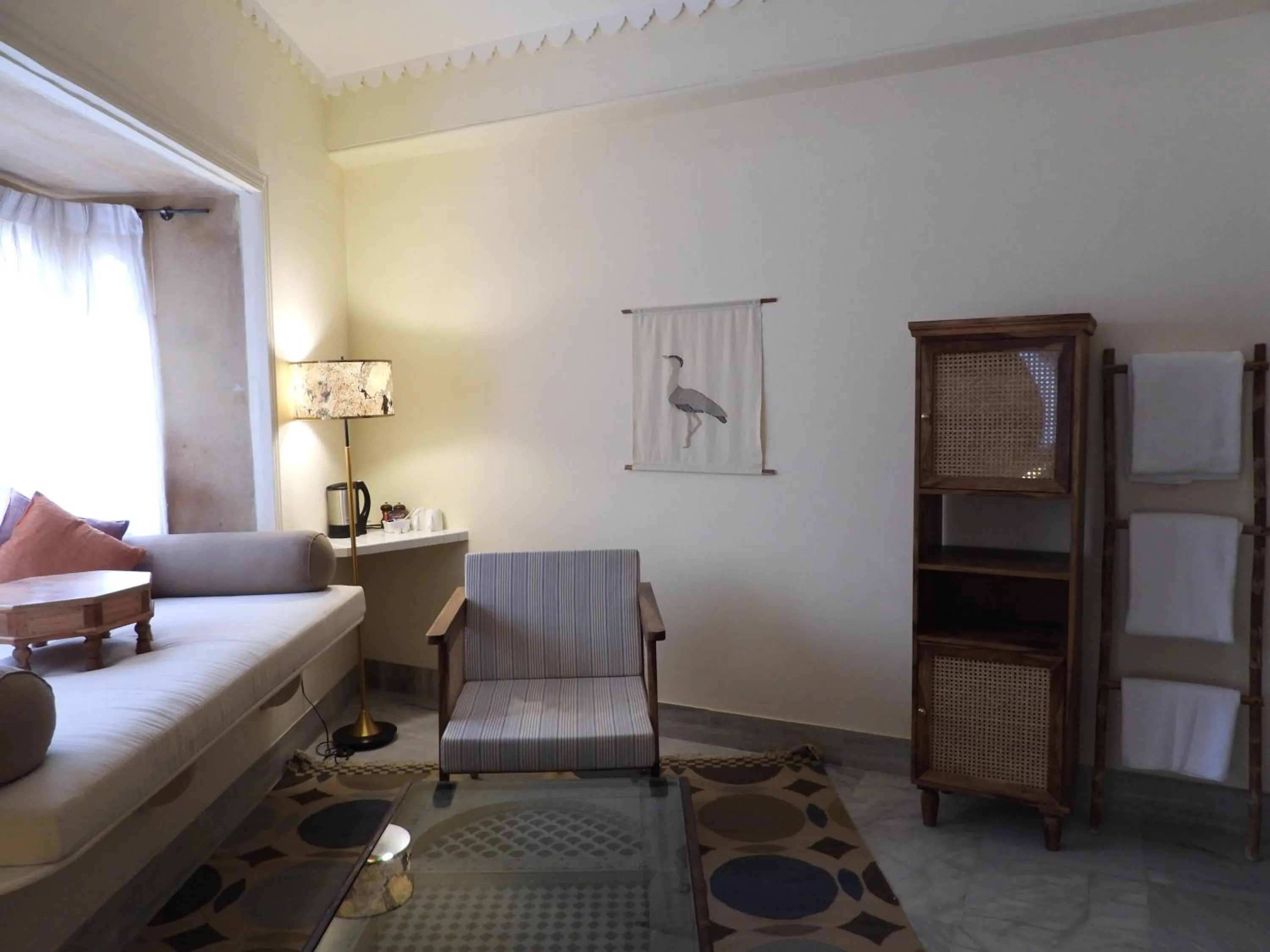 Living room, Bed in The Stepwell Hotel