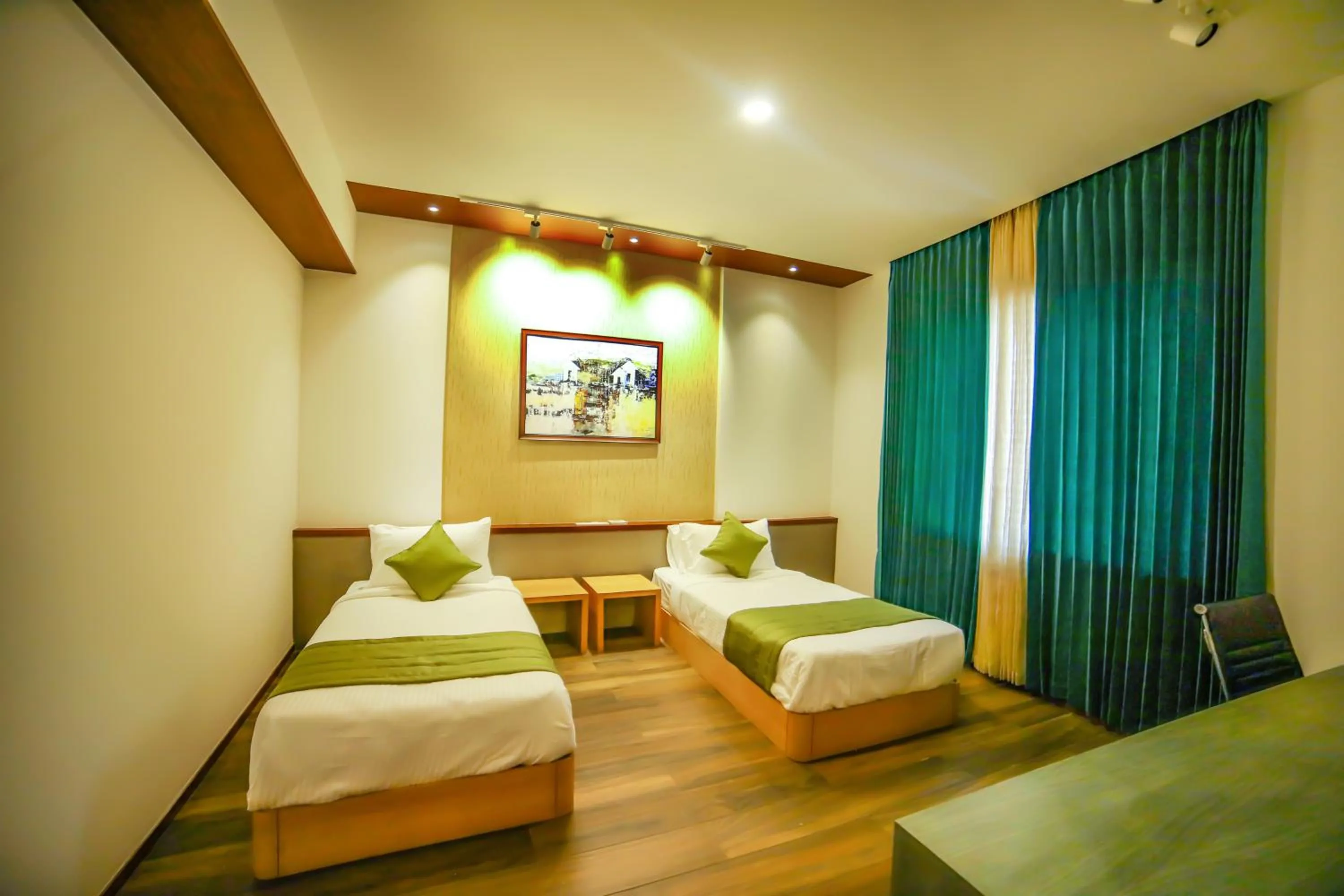 Bed in Hotel Villa Maryam