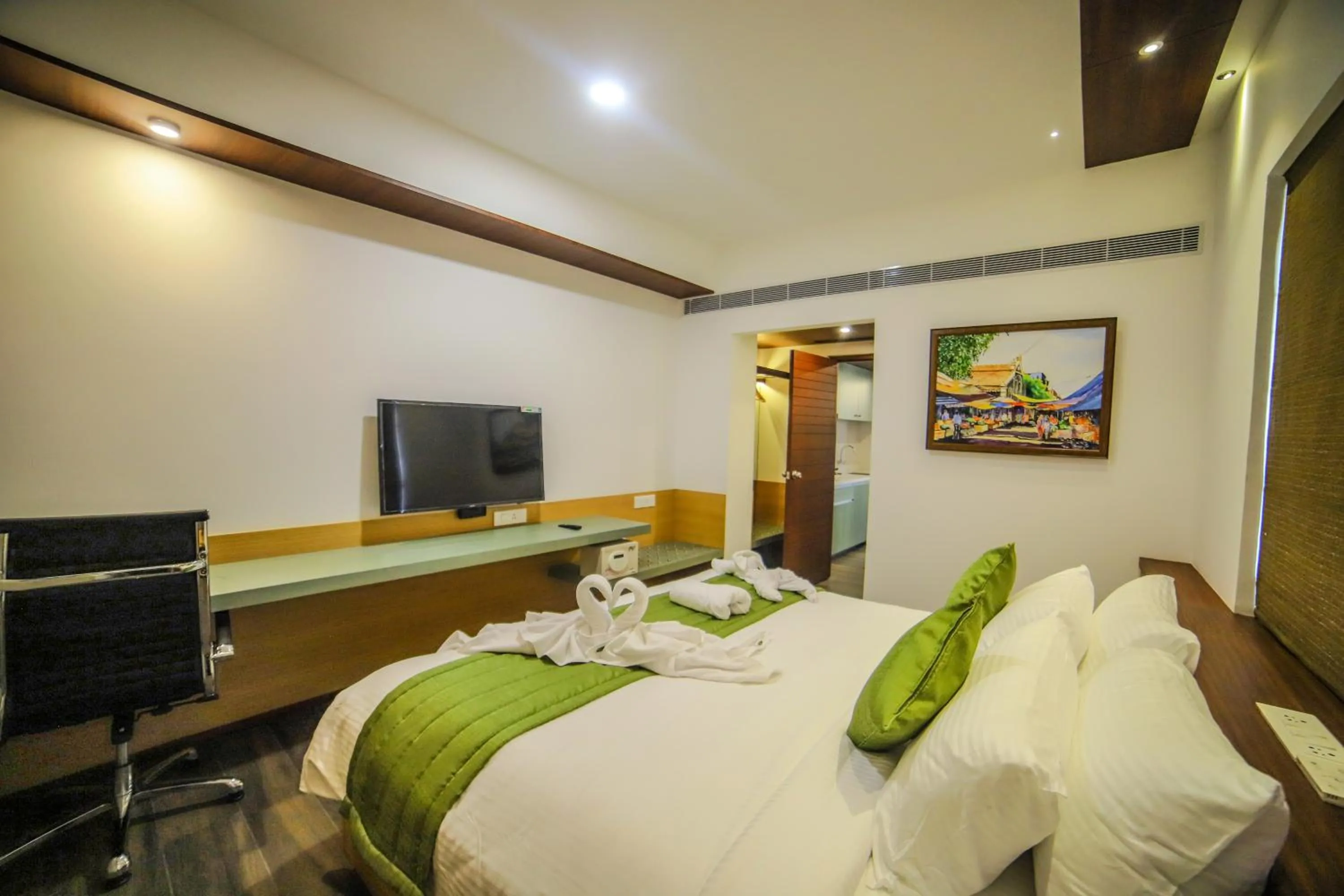 Bed in Hotel Villa Maryam