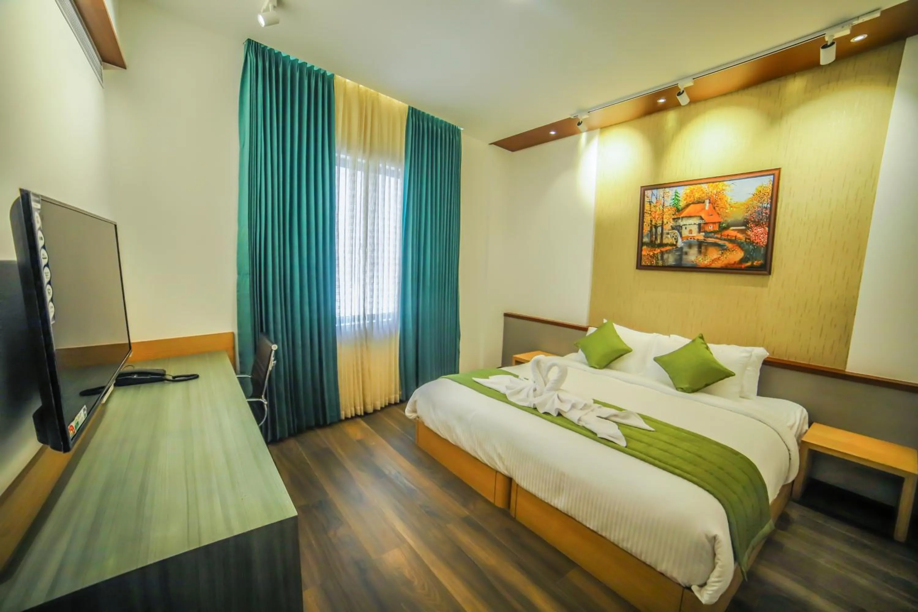 Bed in Hotel Villa Maryam