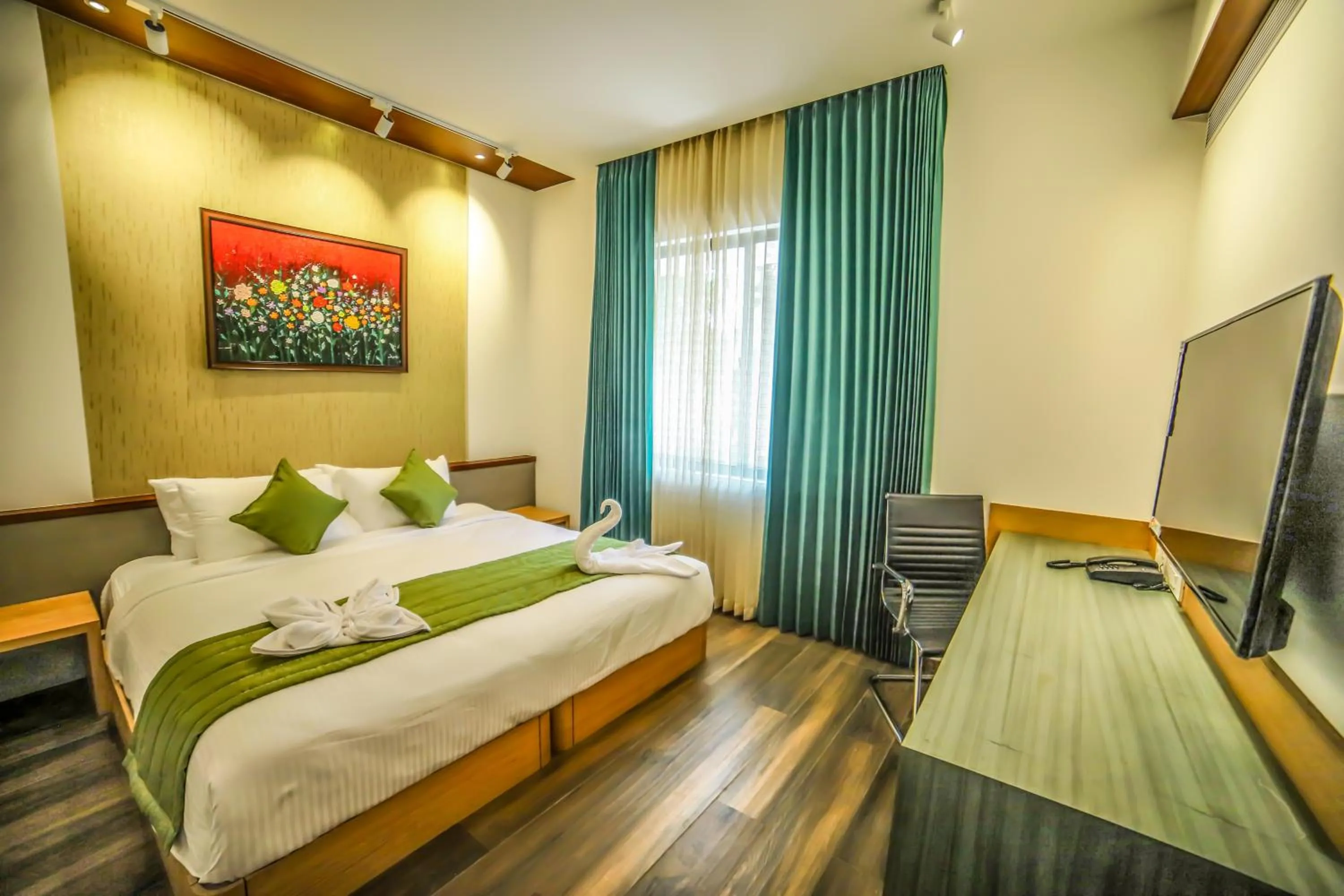 Bed in Hotel Villa Maryam