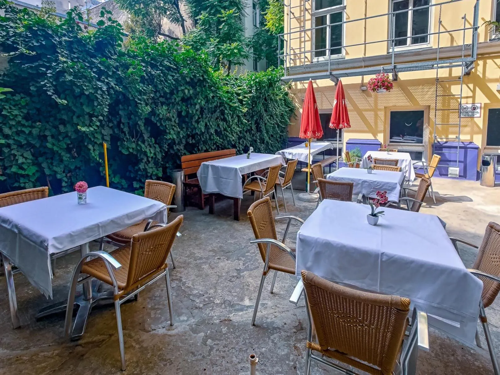 Patio in Westend City Hostel