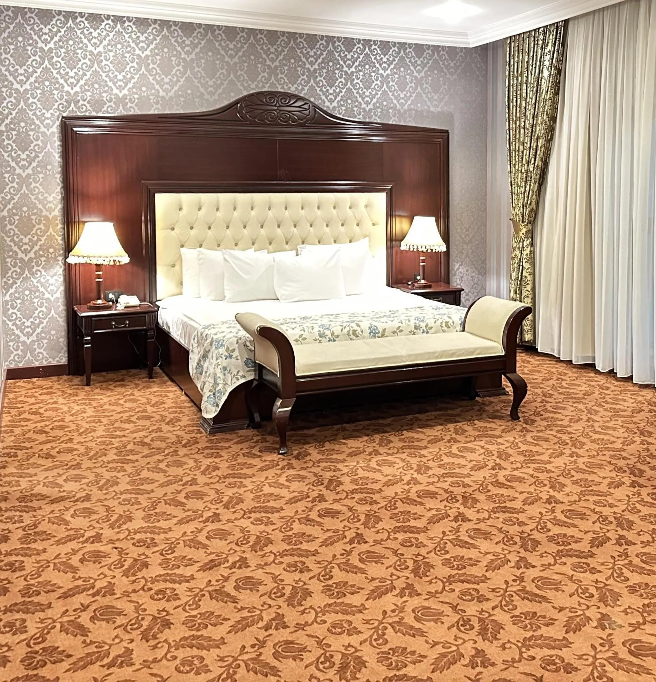 Bed in Modern Hotel Baku