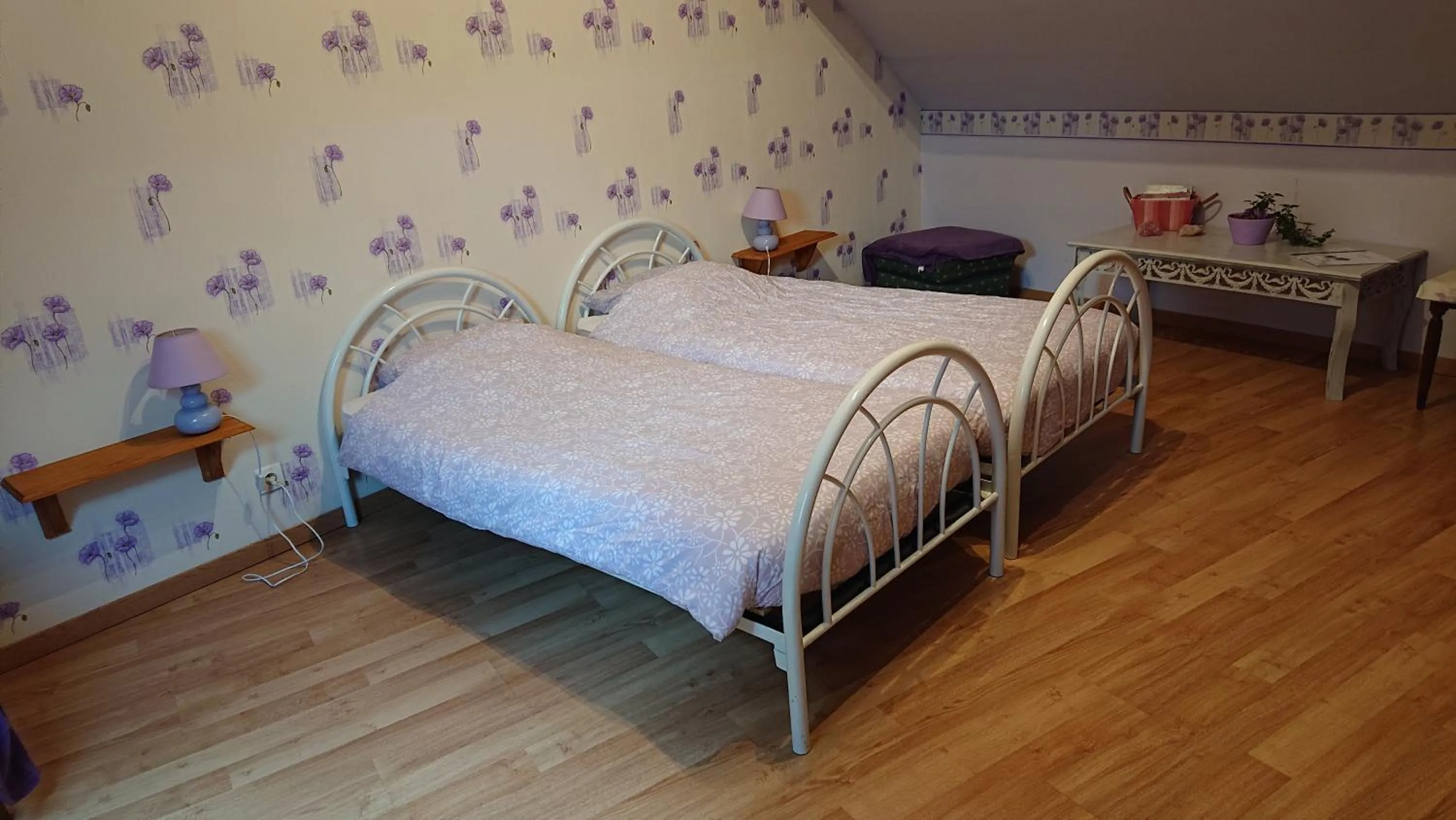 Bed in Les Chambres du Relais