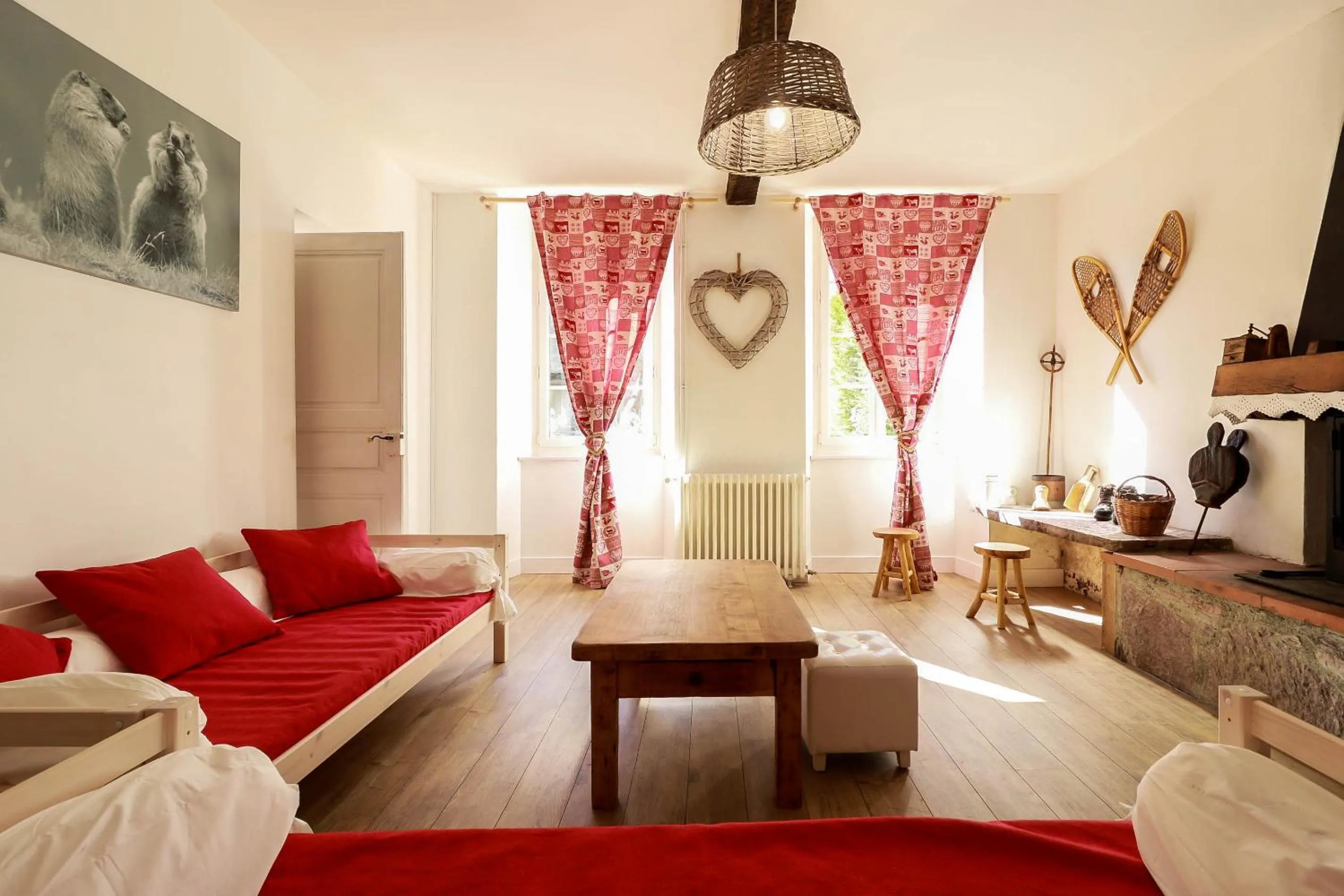 Bed in Le domaine des 3 marmottes Chambres d' hôtes