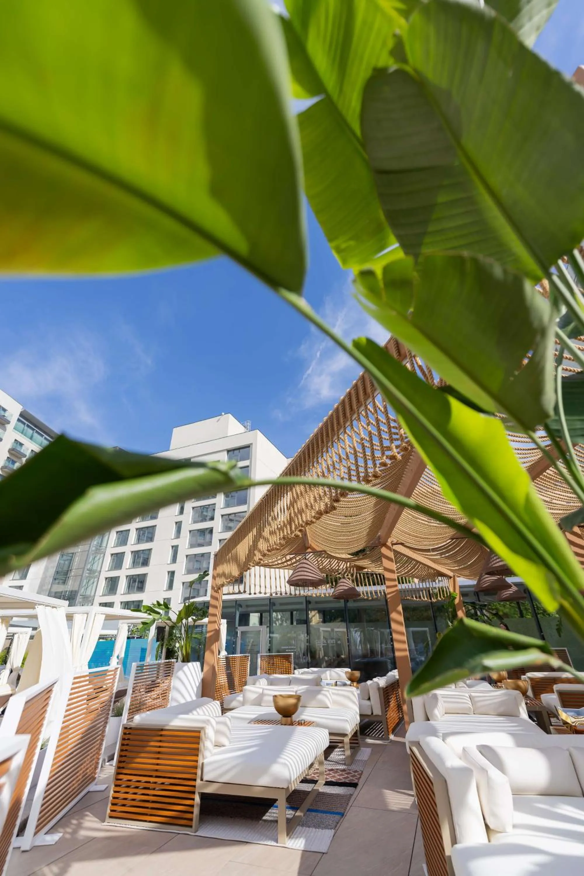 Pool view in Radisson Blu Hotel Bucharest