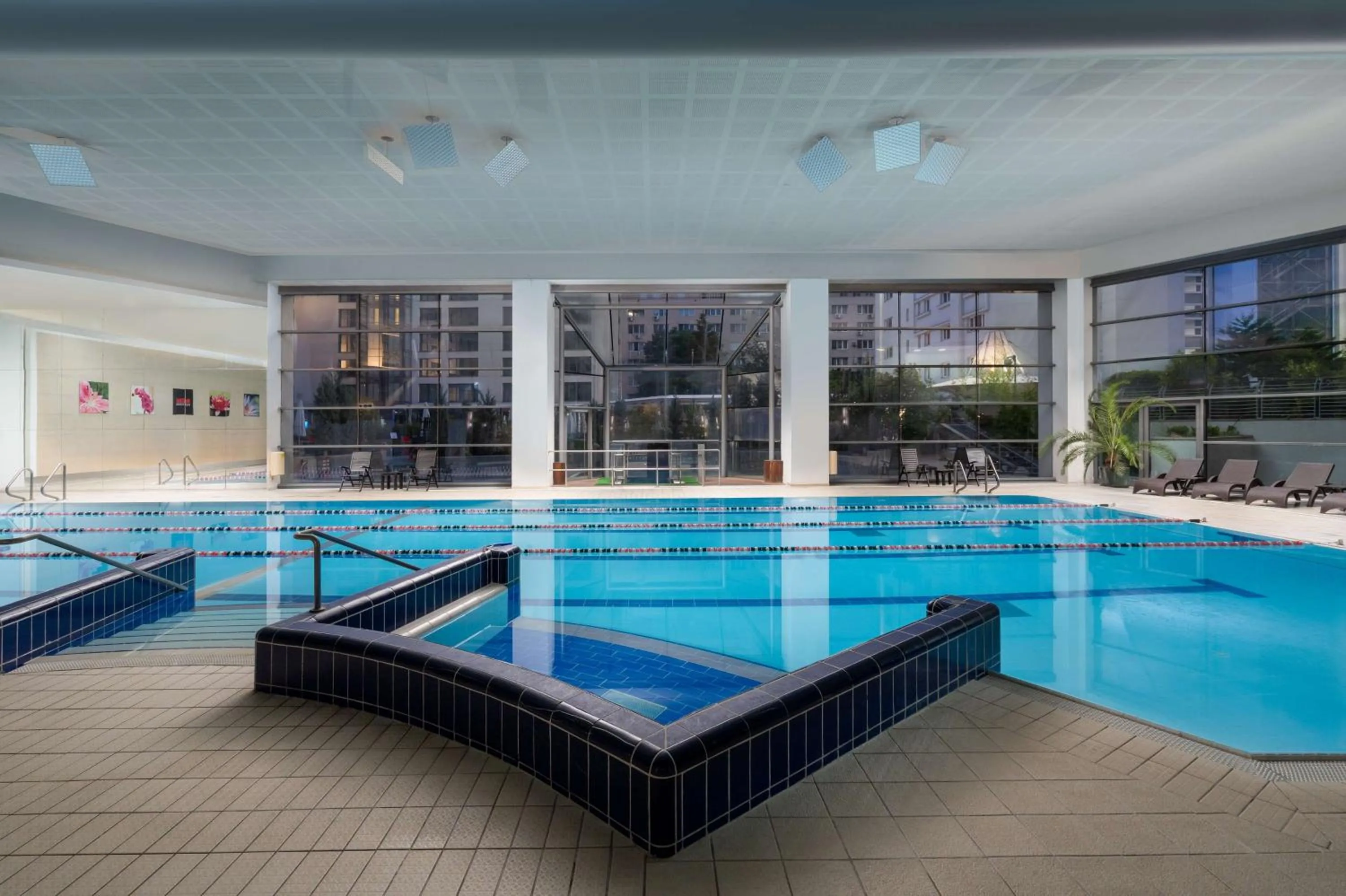 Pool view in Radisson Blu Hotel Bucharest