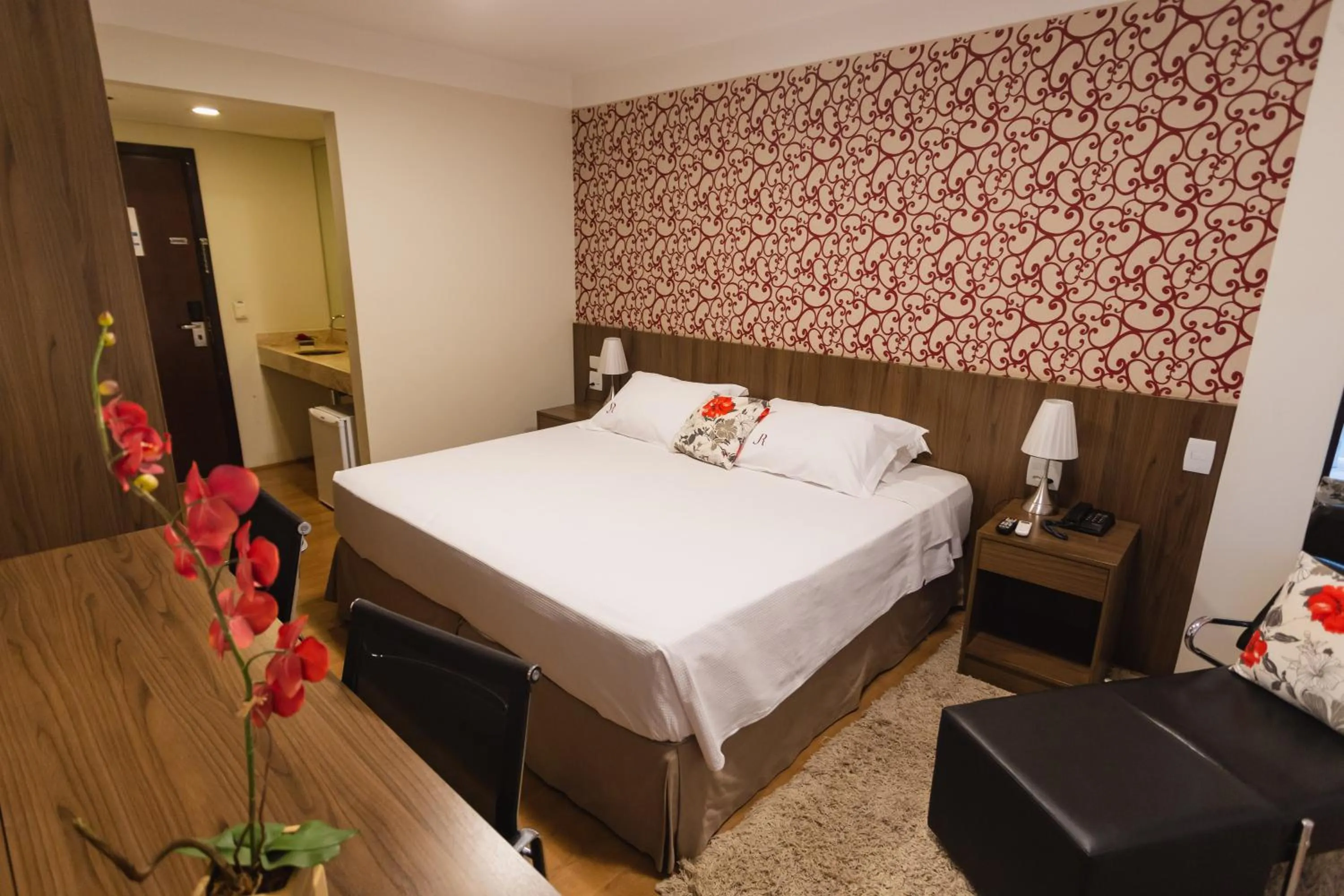 Bedroom, Bed in JR Hotel Ribeirão Preto