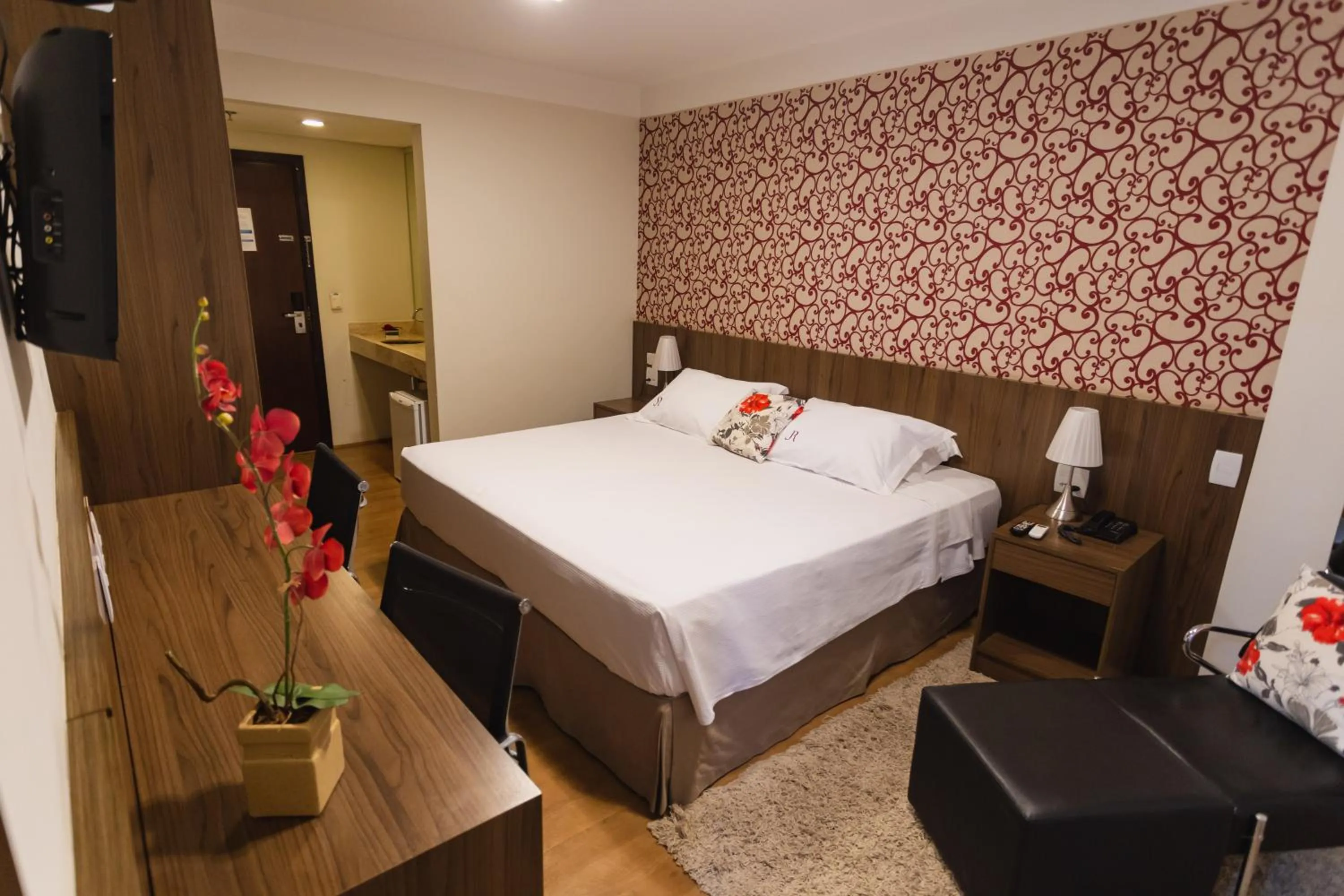 Bedroom, Bed in JR Hotel Ribeirão Preto