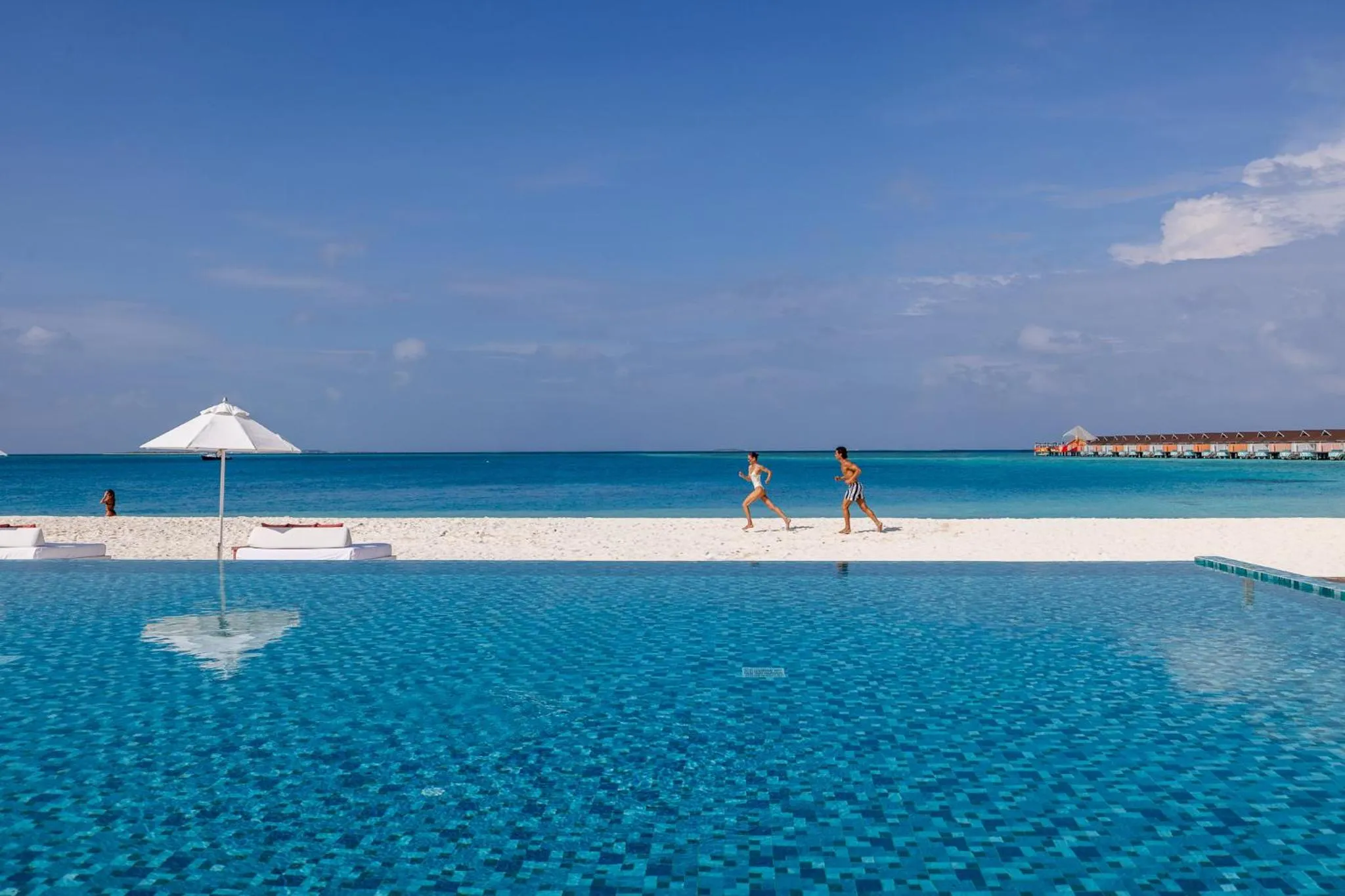 Swimming pool in The Standard, Huruvalhi Maldives