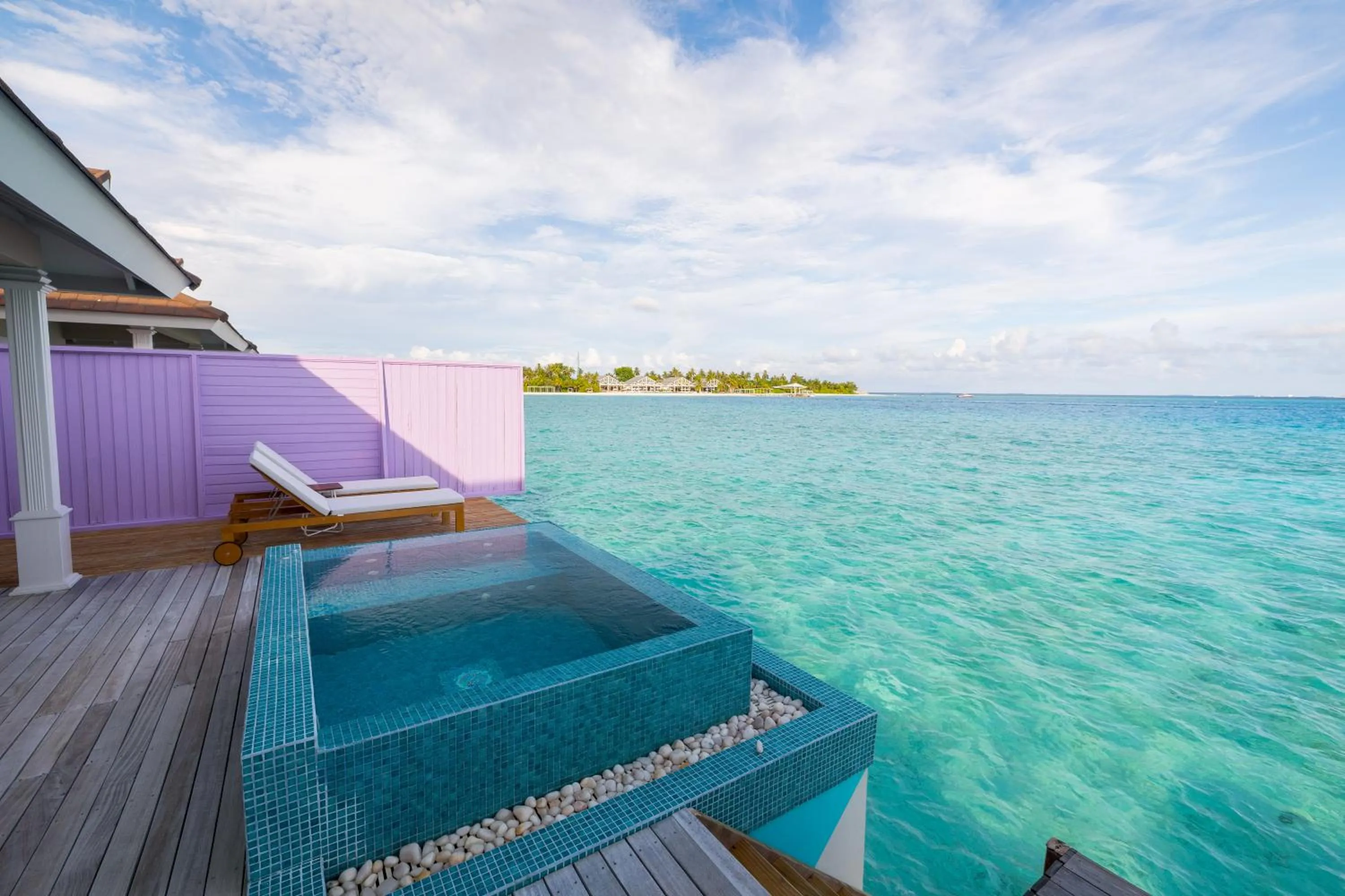 Swimming pool in The Standard, Huruvalhi Maldives