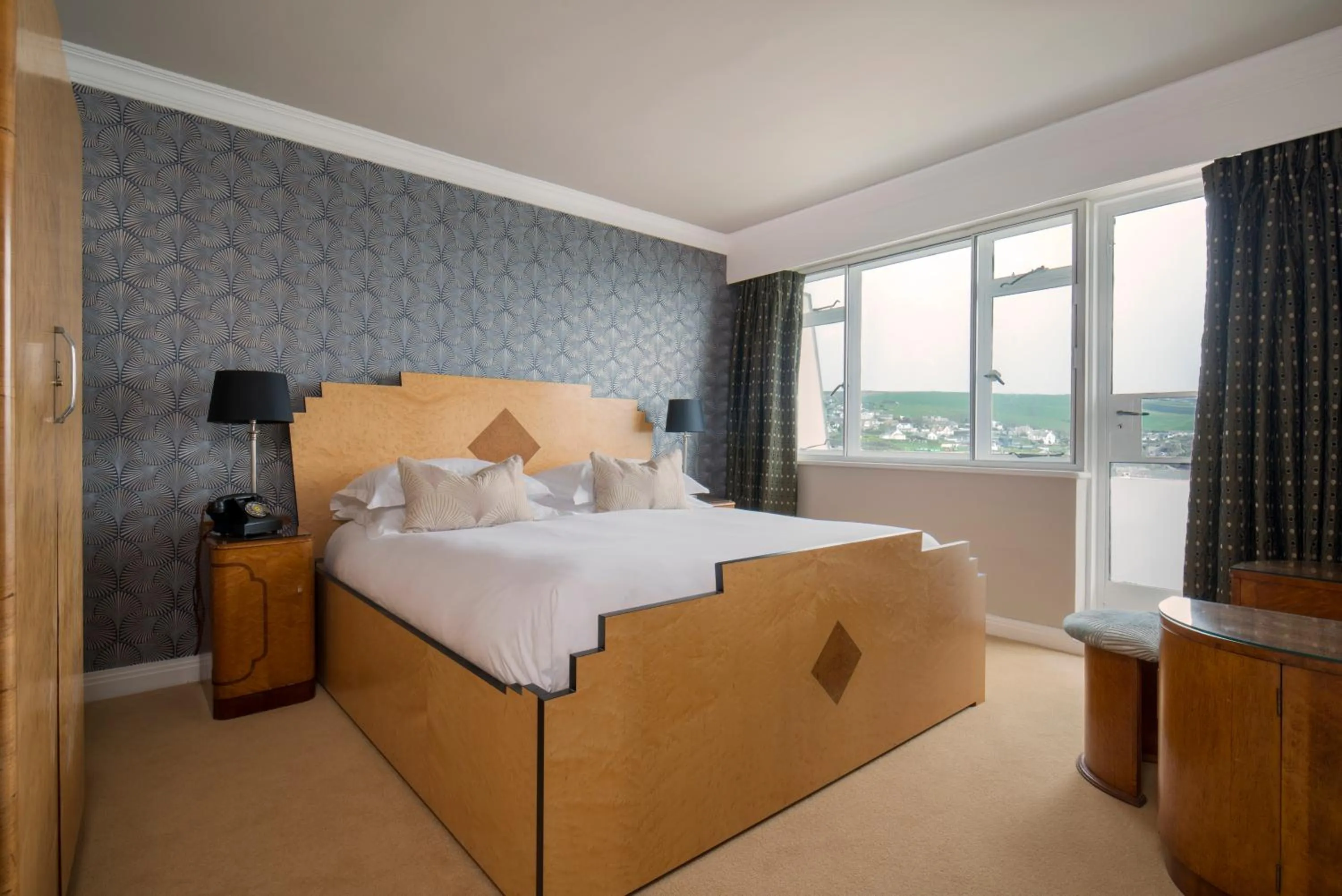 Bed in Burgh Island Hotel