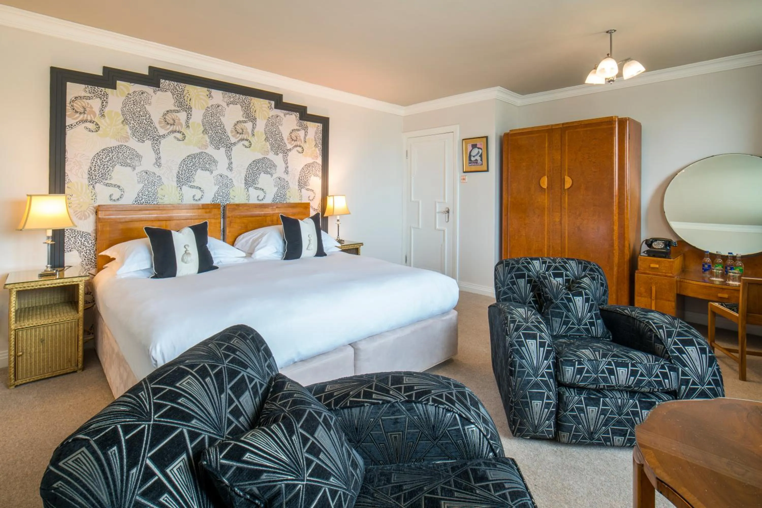 Bed in Burgh Island Hotel