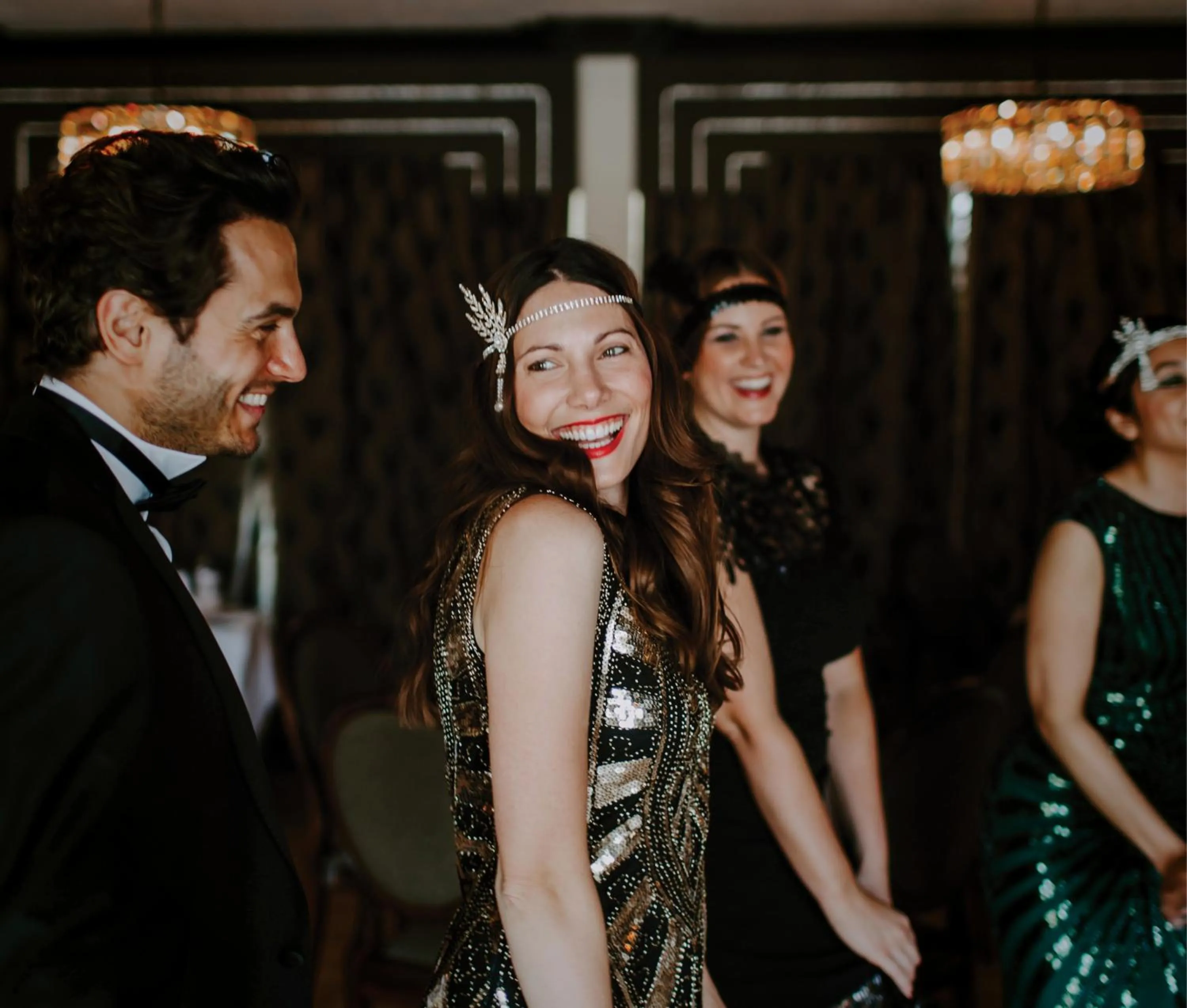 People in Burgh Island Hotel