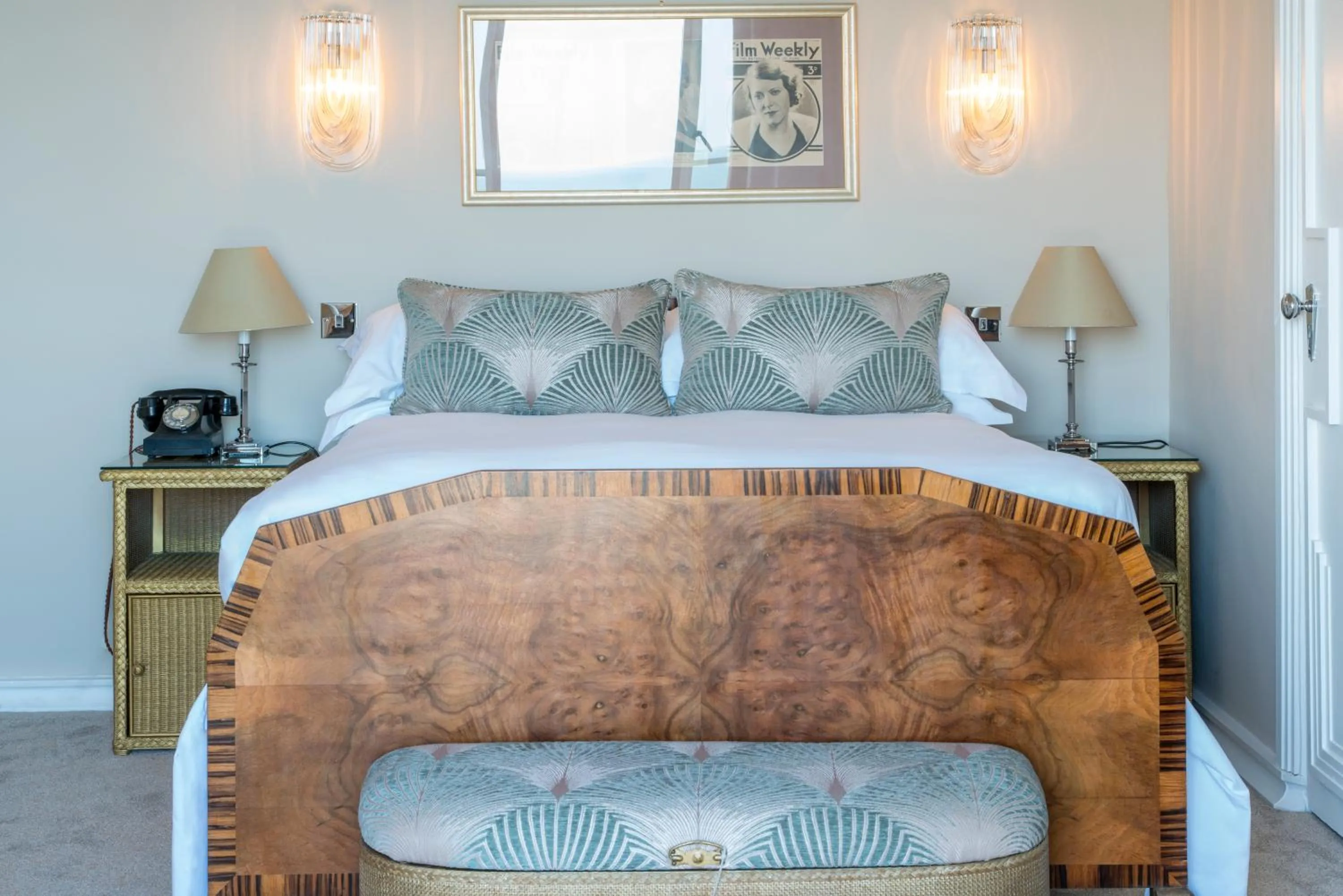 Bed in Burgh Island Hotel