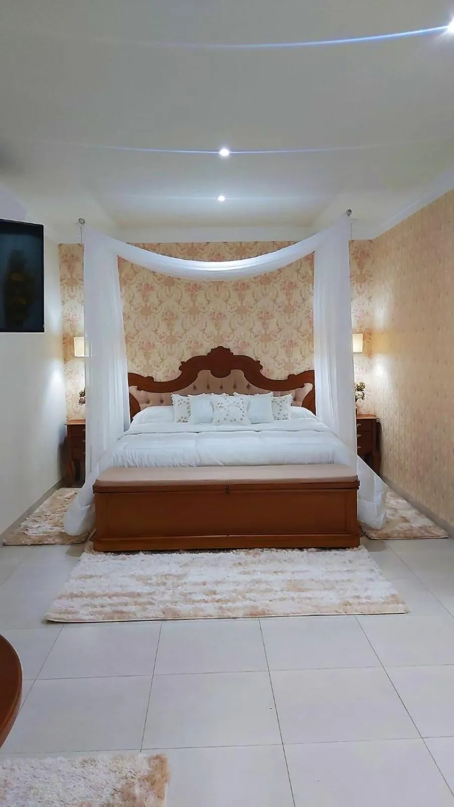 Bed in Hotel Pousada Chalé das Flores