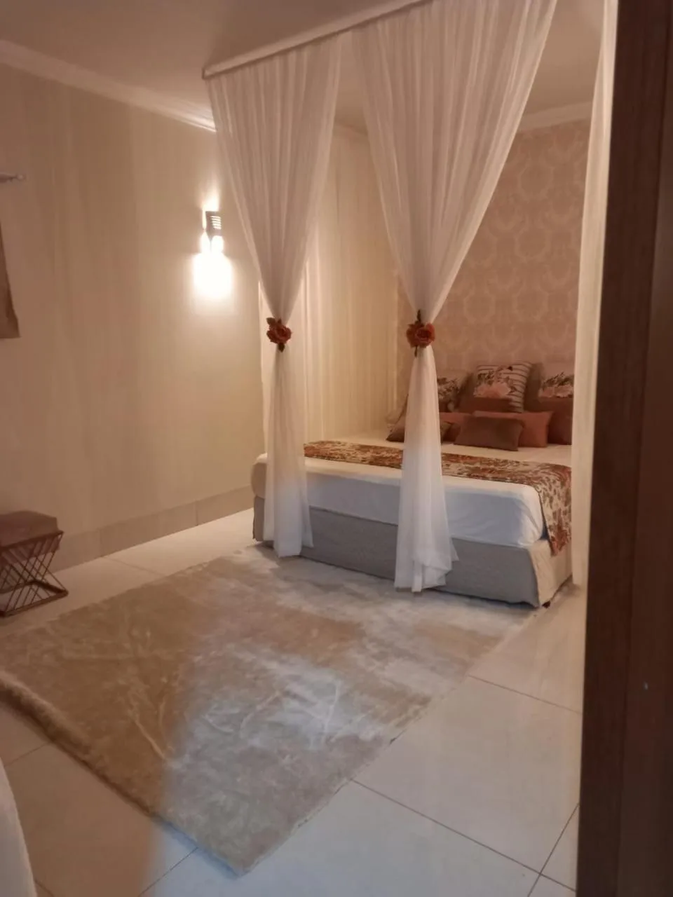 Bed in Hotel Pousada Chalé das Flores