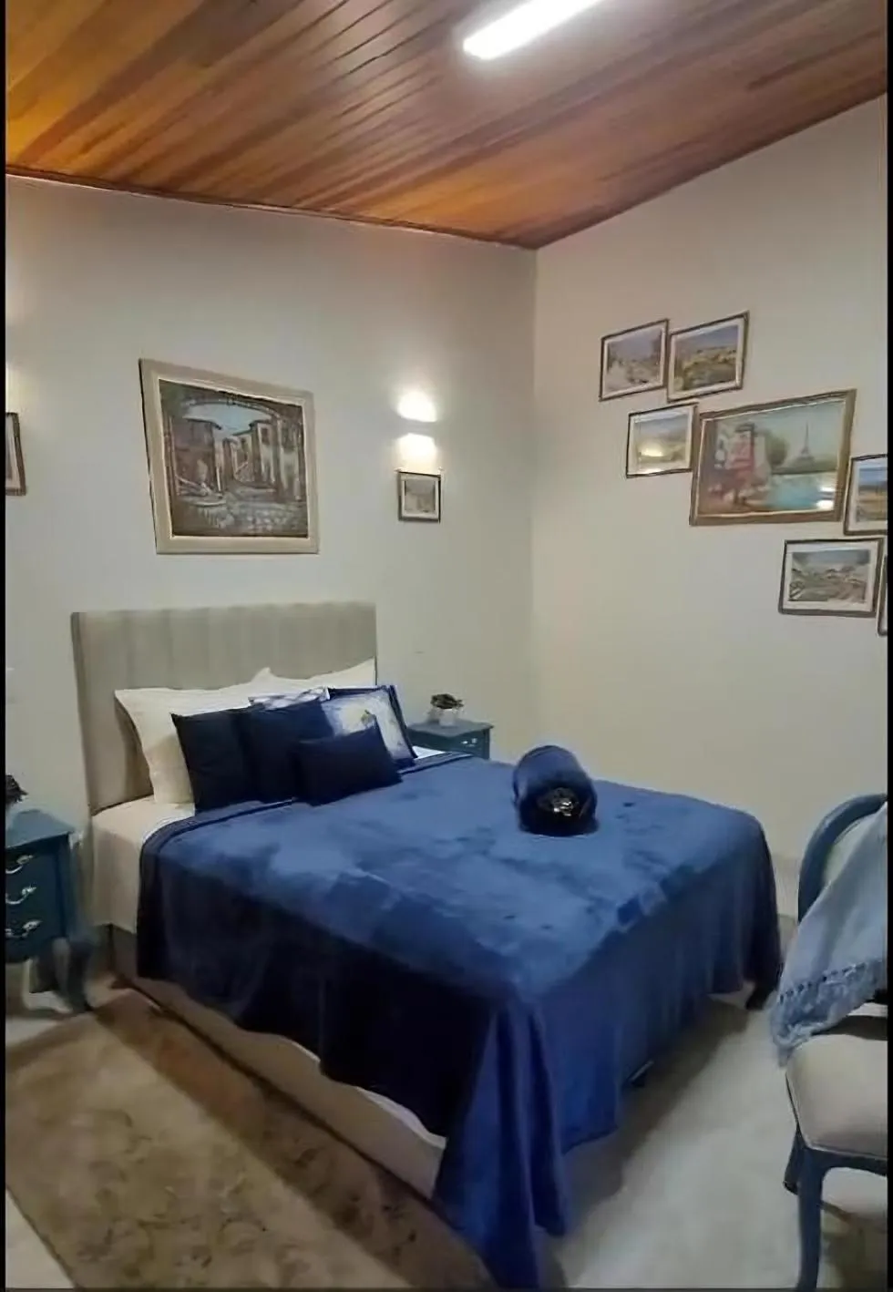 Bed in Hotel Pousada Chalé das Flores