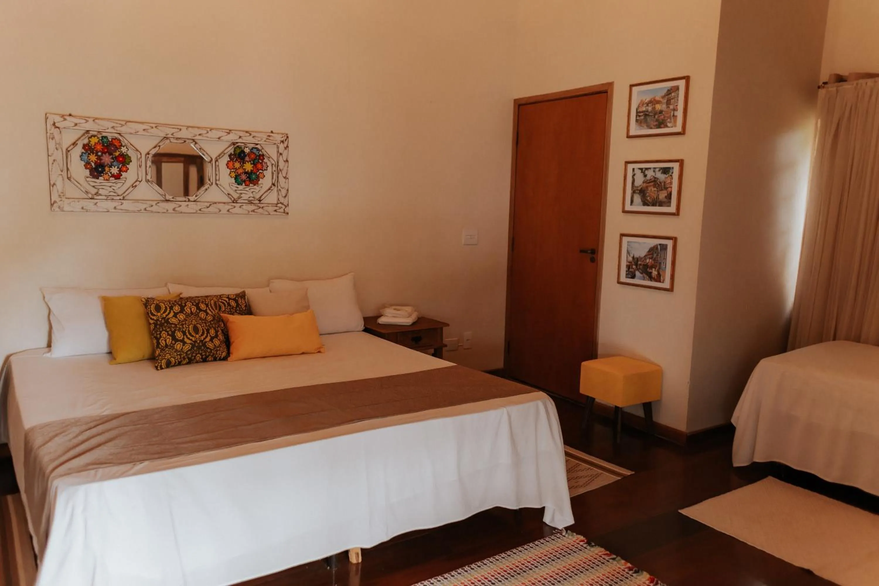 Bed in Hotel Pousada Chalé das Flores