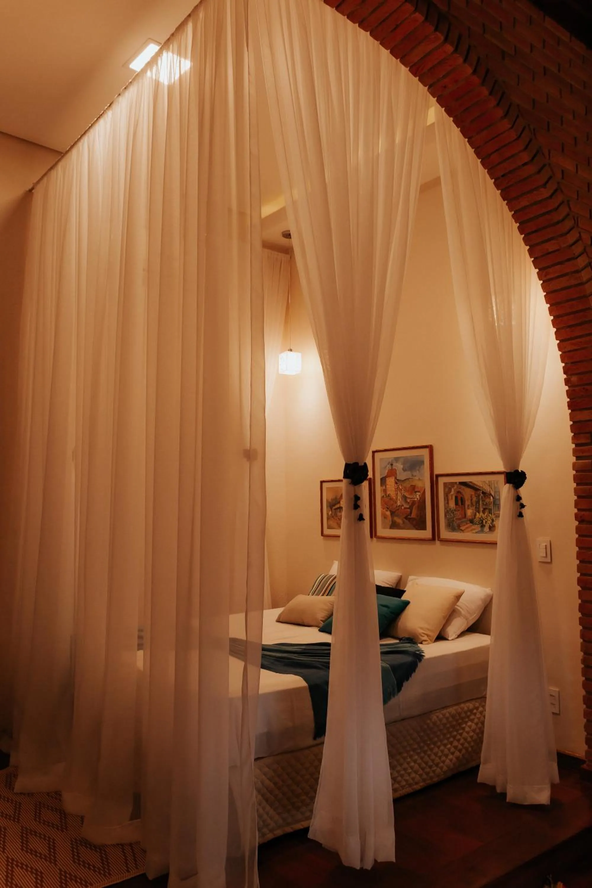 Bed in Hotel Pousada Chalé das Flores