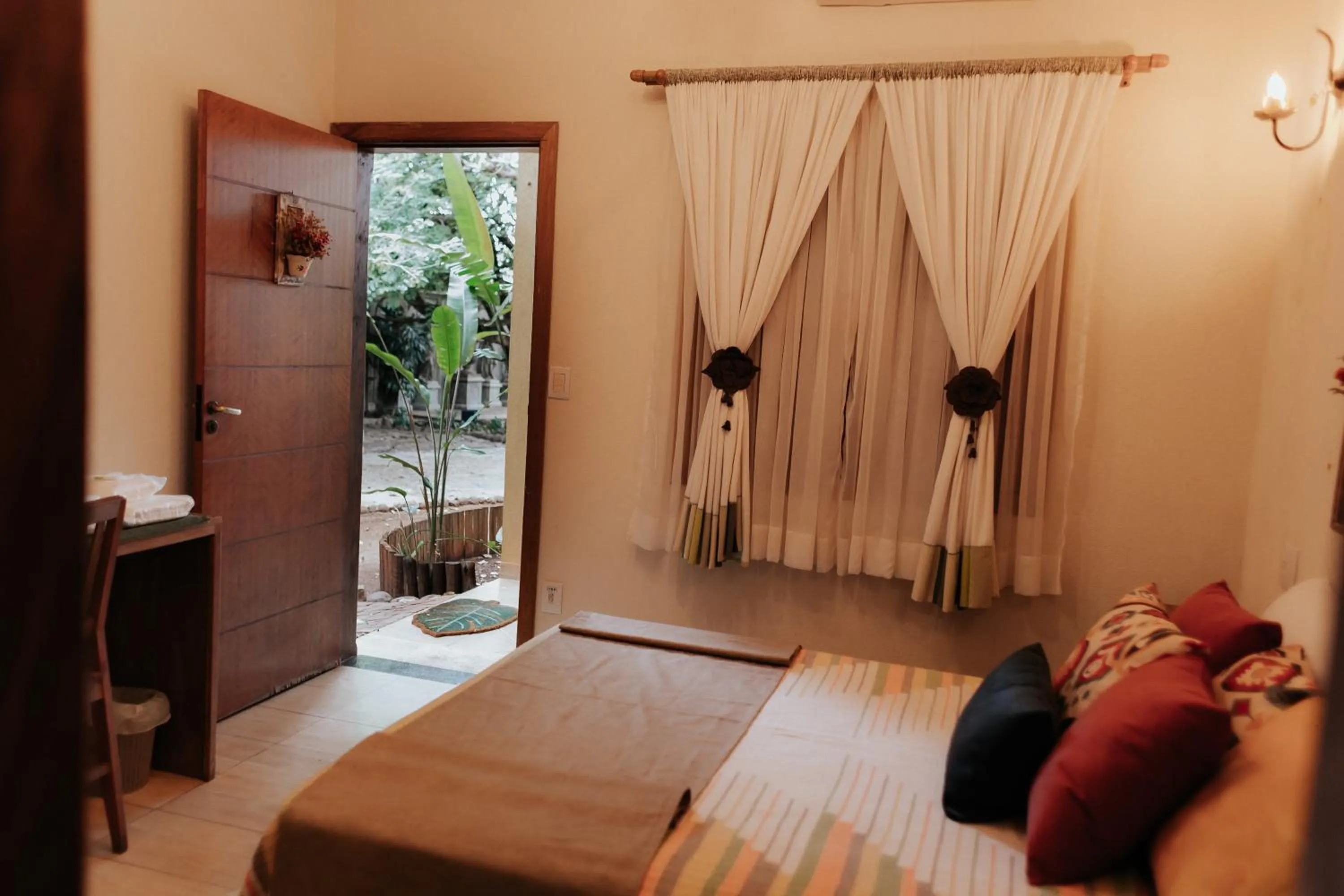 Bed in Hotel Pousada Chalé das Flores