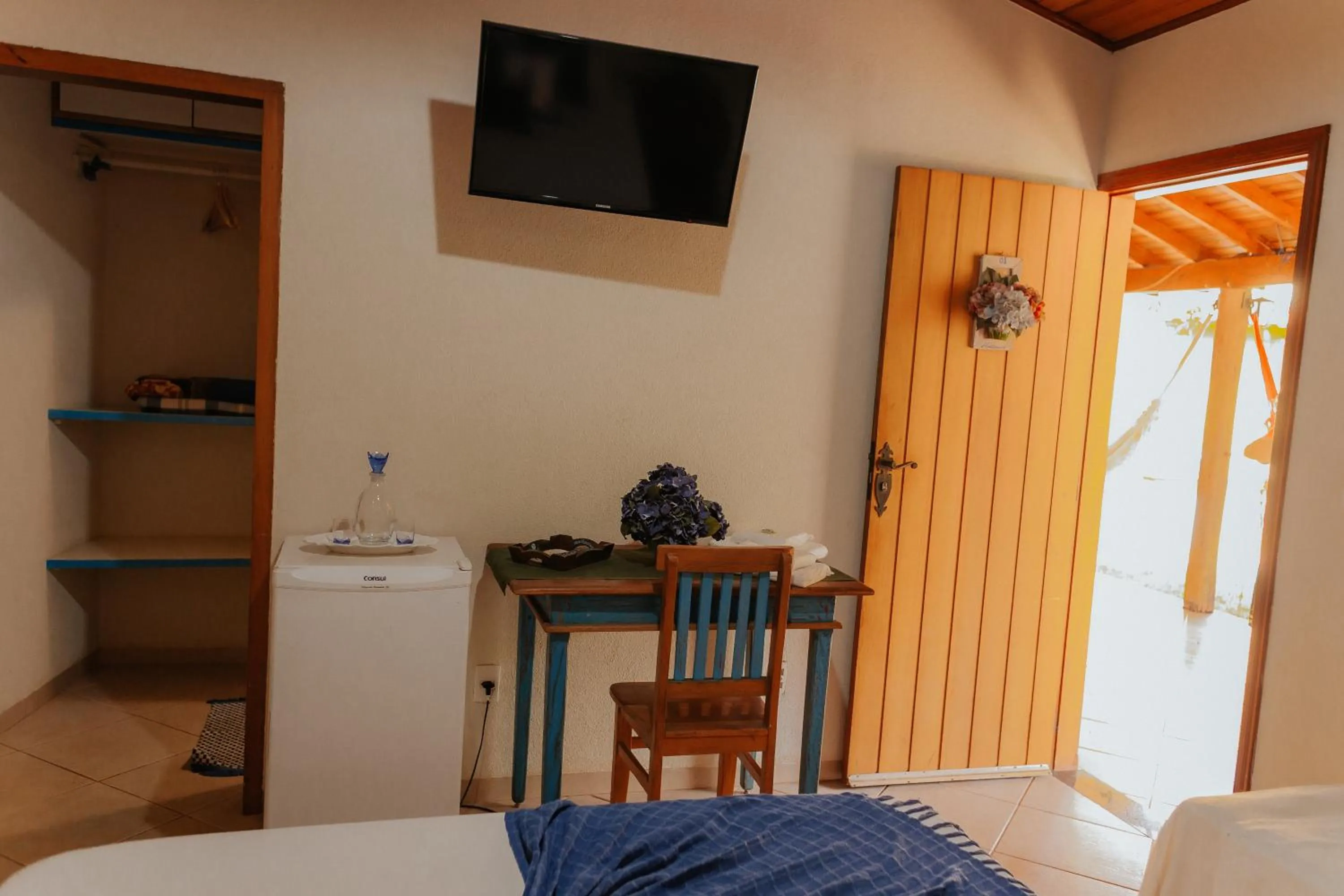 Bed in Hotel Pousada Chalé das Flores