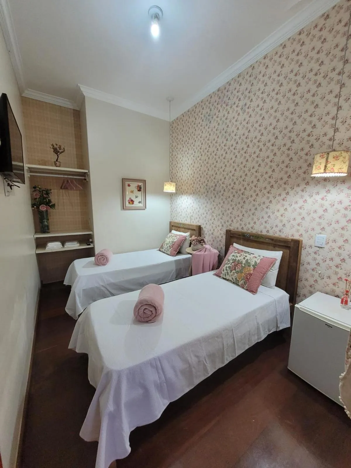 Bed in Hotel Pousada Chalé das Flores