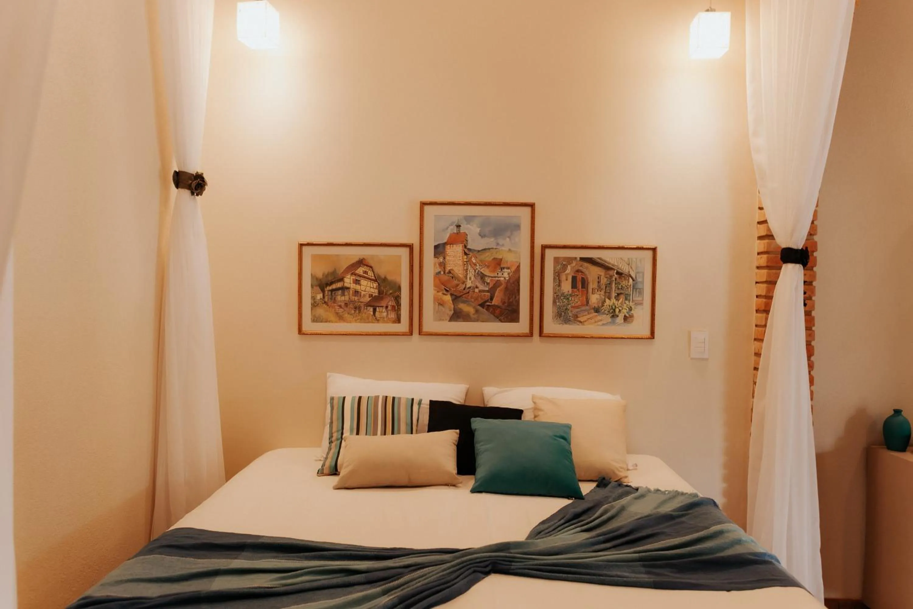 Bed in Hotel Pousada Chalé das Flores