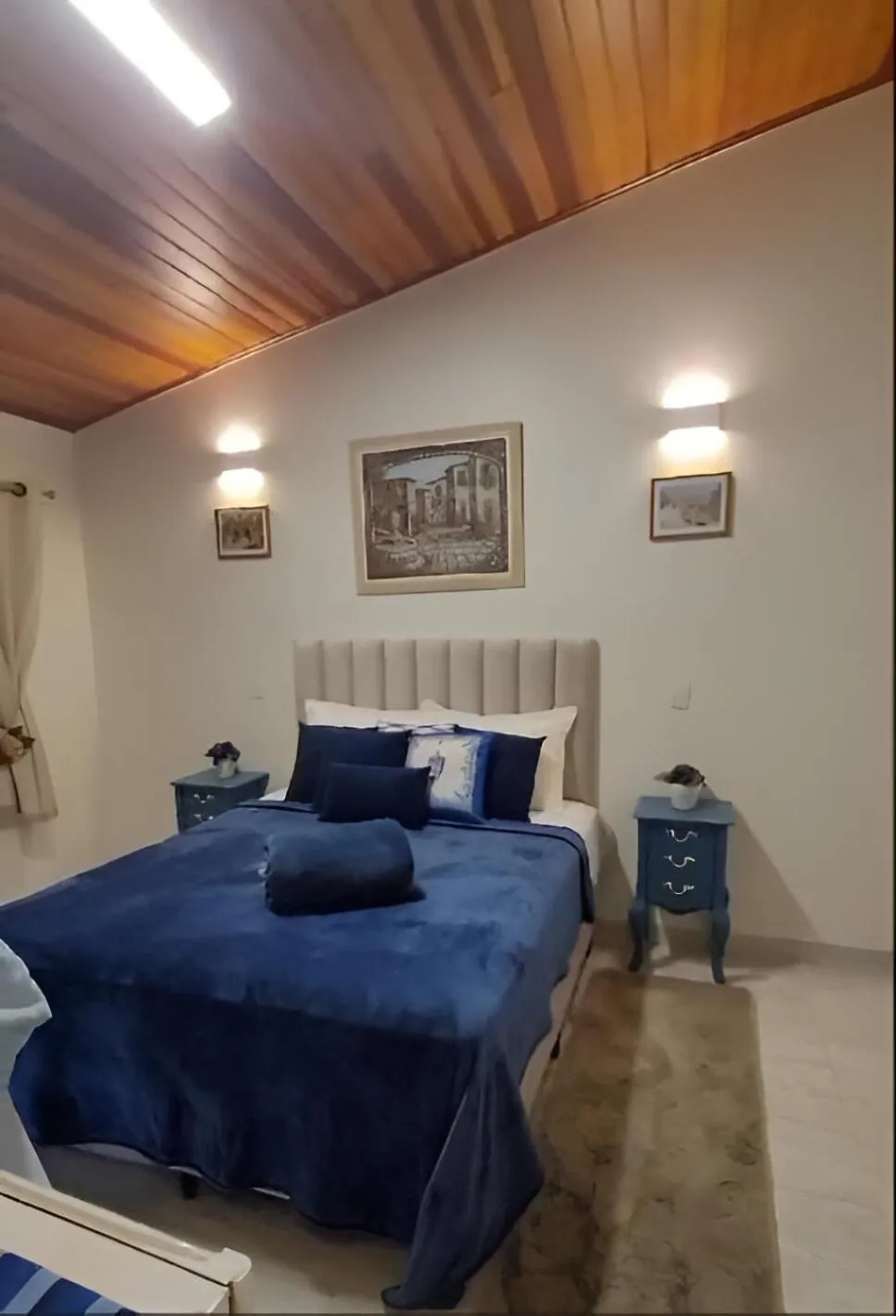 Bed in Hotel Pousada Chalé das Flores