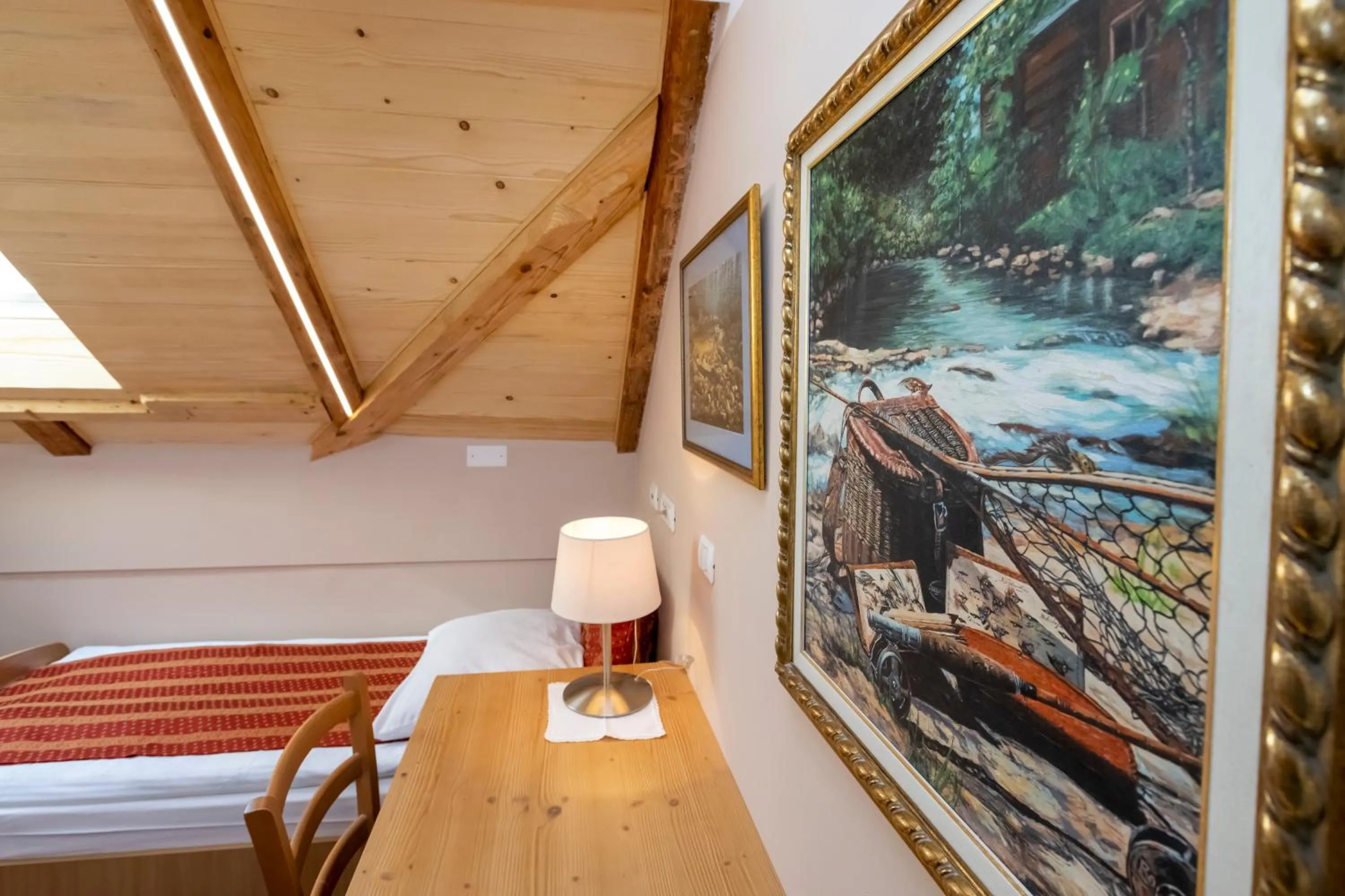 Bed in Art Hotel Kristal