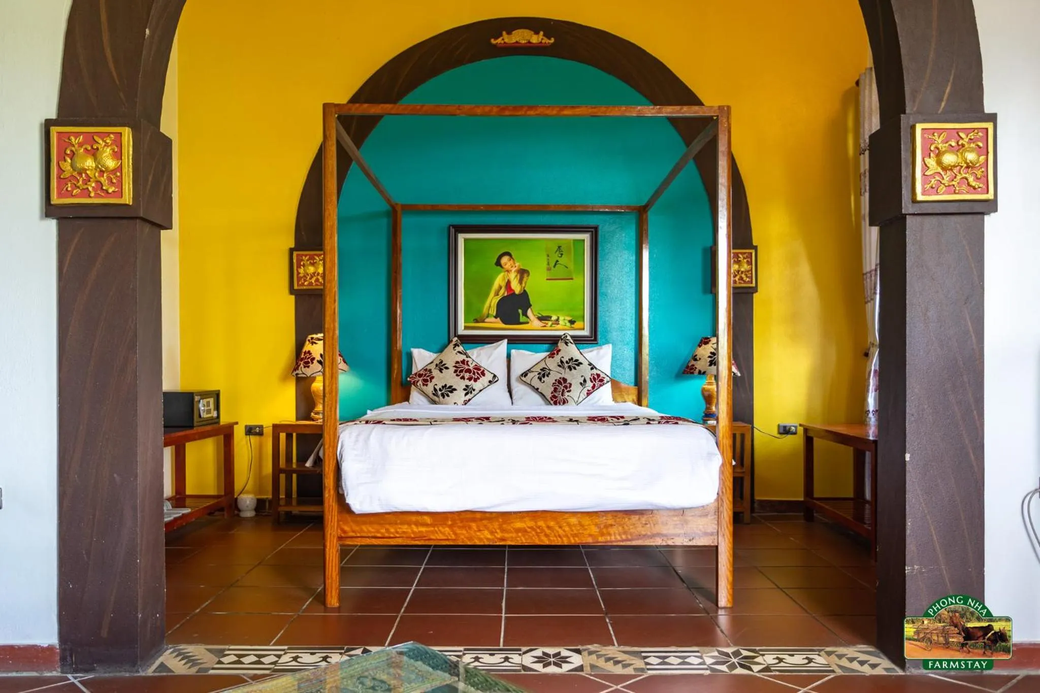 Bed in Phong Nha Farmstay