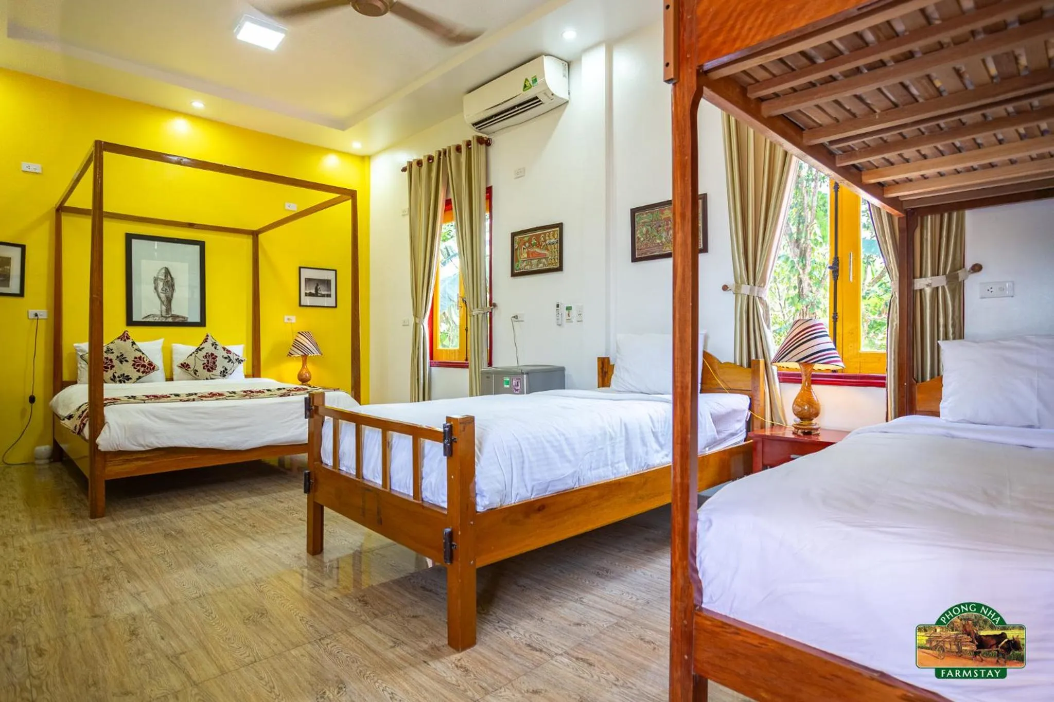 Bed in Phong Nha Farmstay