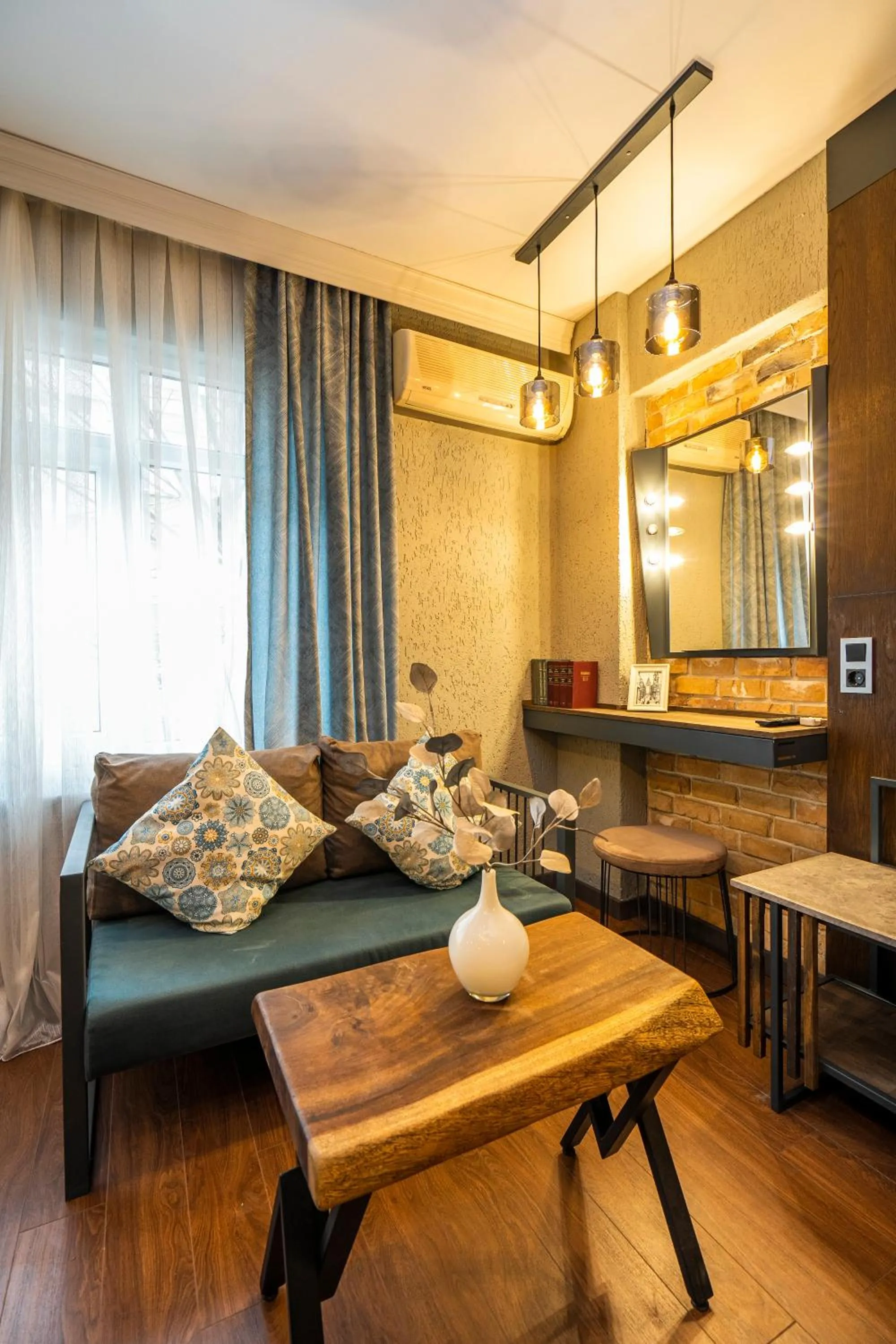 Seating area in Cube Suites