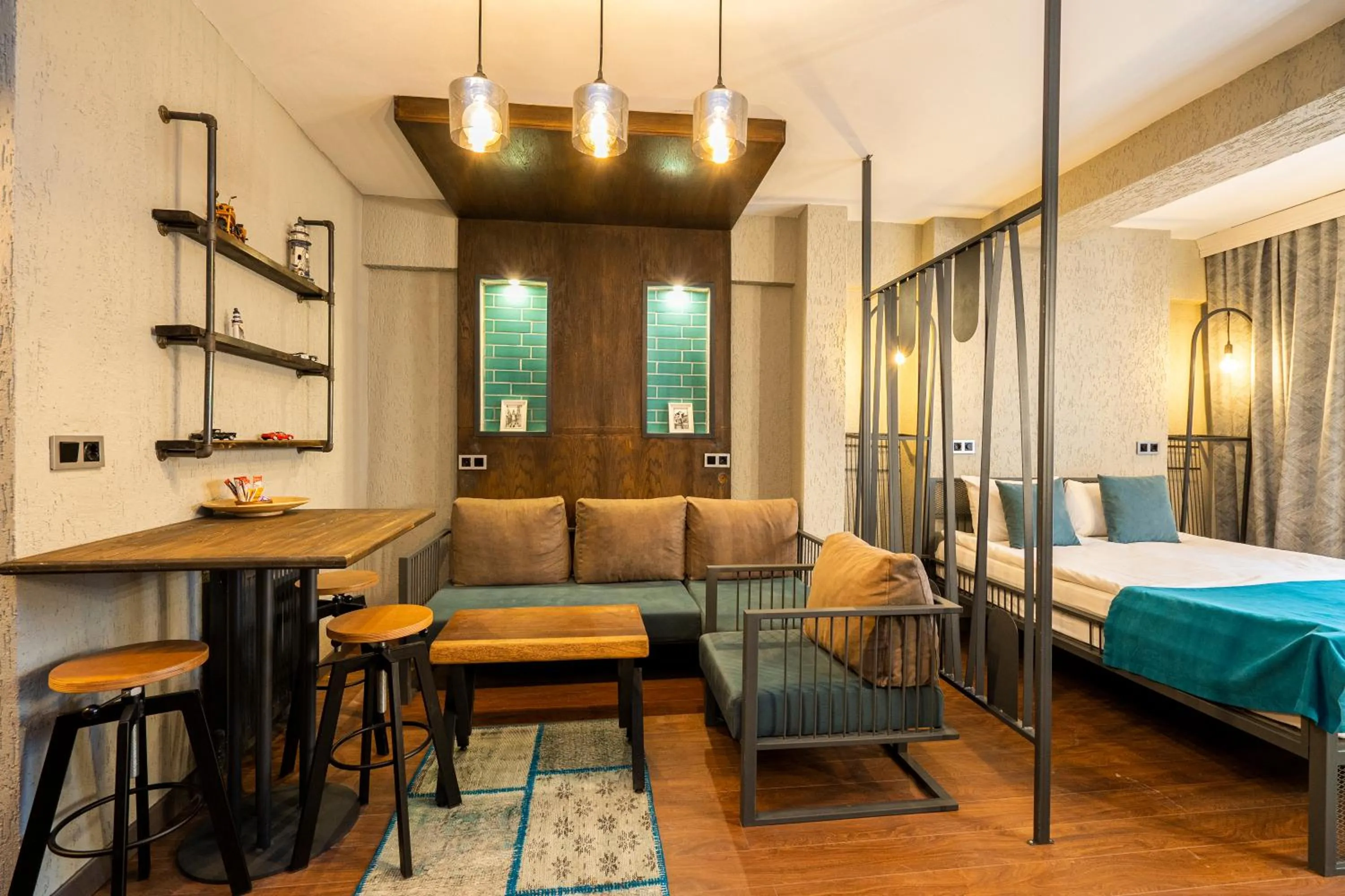 Photo of the whole room, Bed in Cube Suites